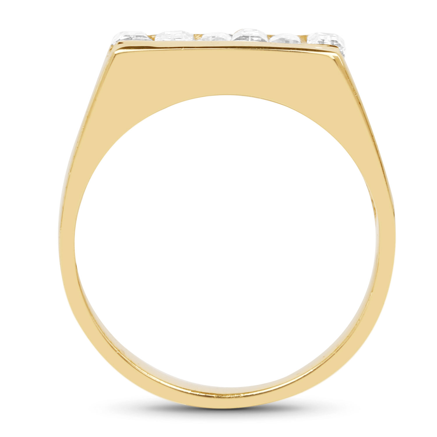 1.08 Carat Genuine White Cubic Zirconia Brass Ring