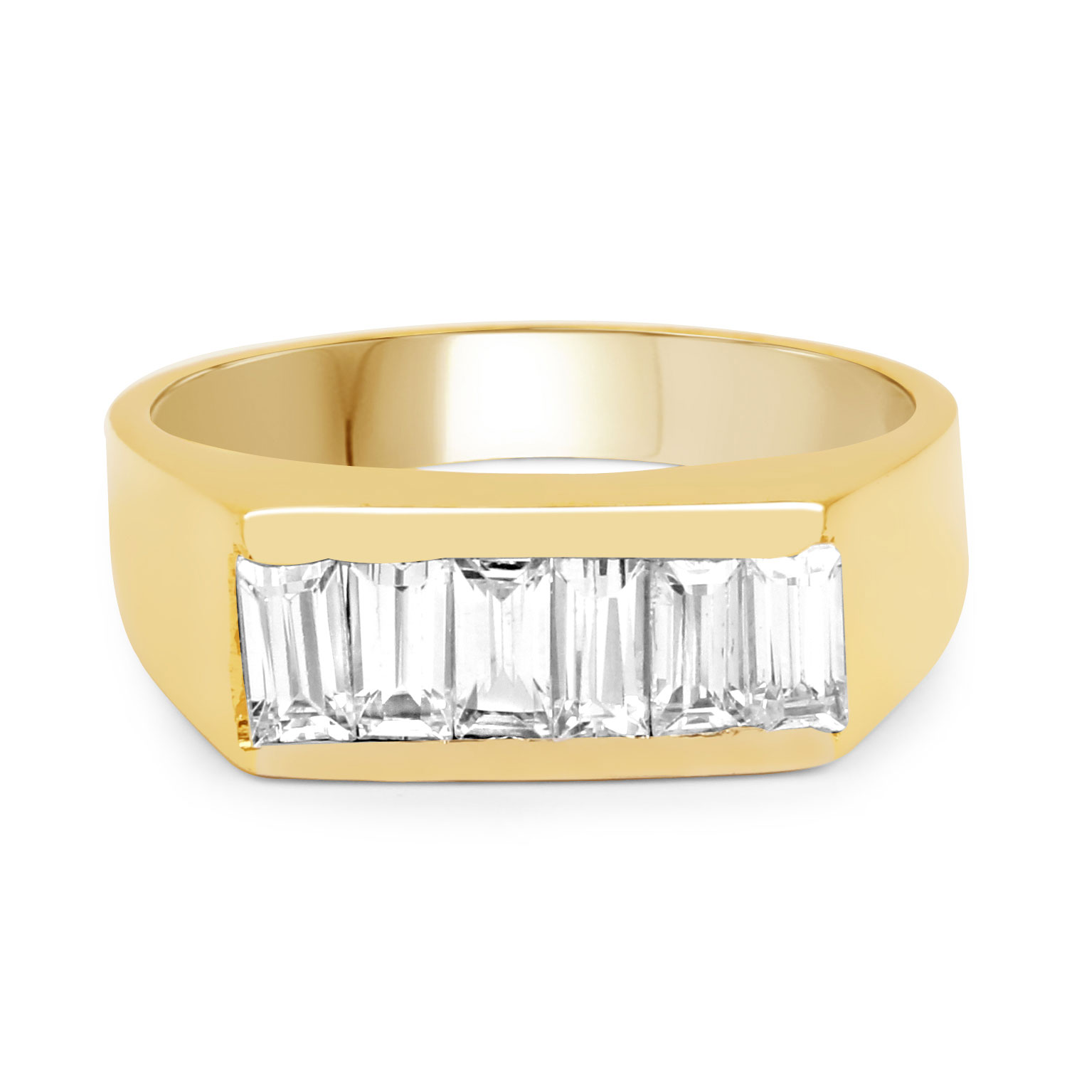 1.08 Carat Genuine White Cubic Zirconia Brass Ring