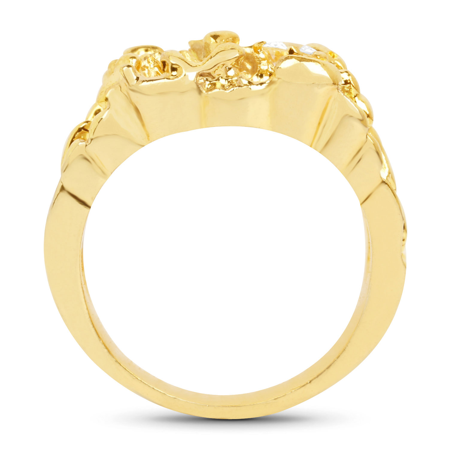 0.78 Carat Genuine White Cubic Zirconia Brass Ring