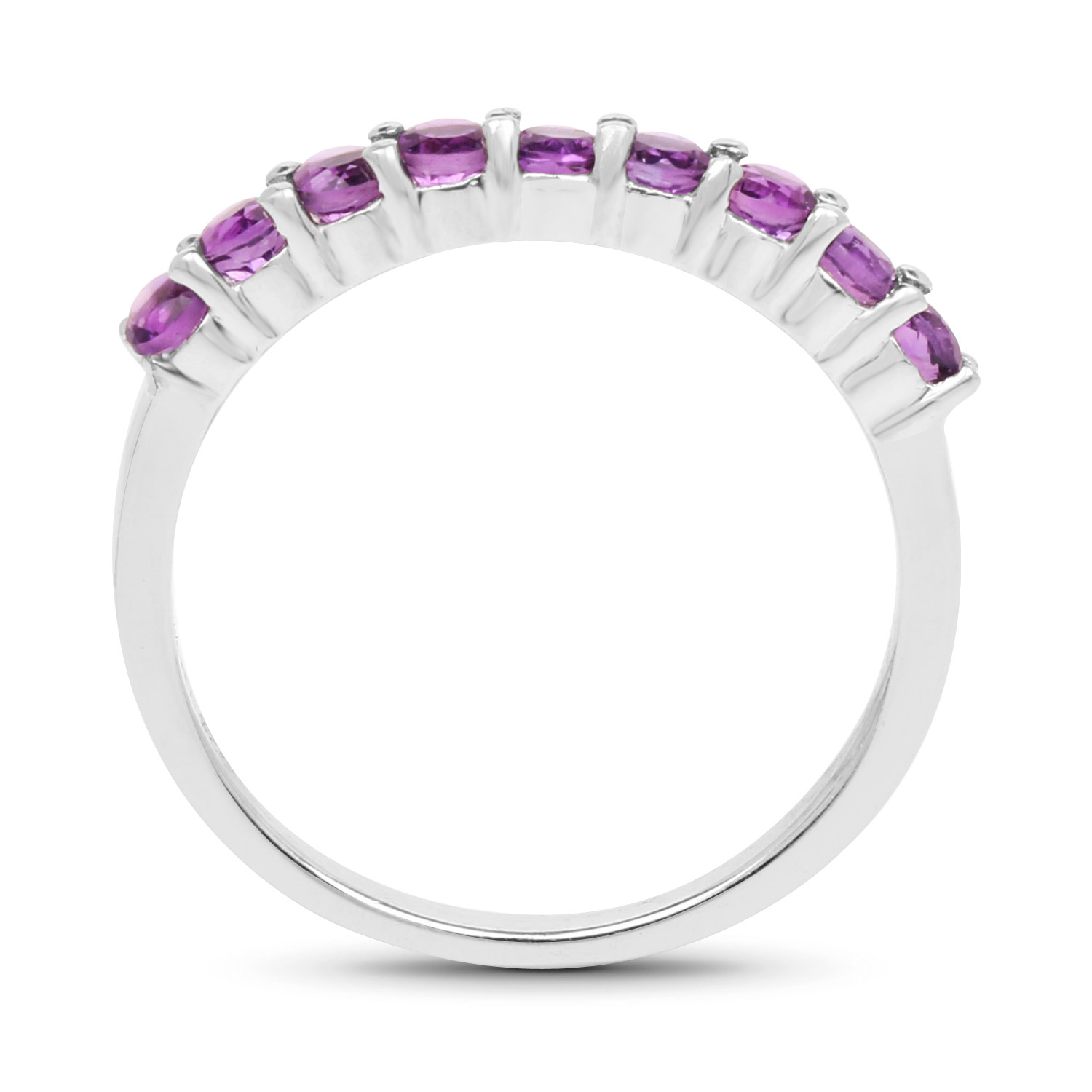 0.54 Carat Genuine Amethyst .925 Sterling Silver Ring