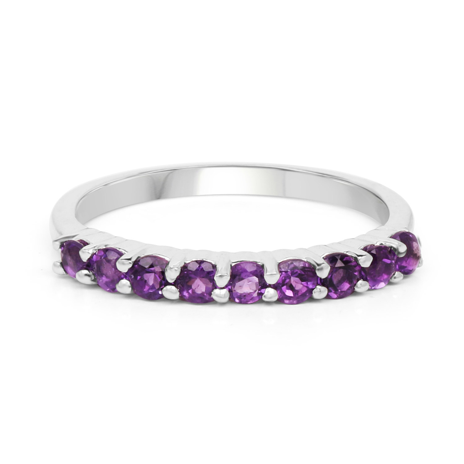 0.54 Carat Genuine Amethyst .925 Sterling Silver Ring