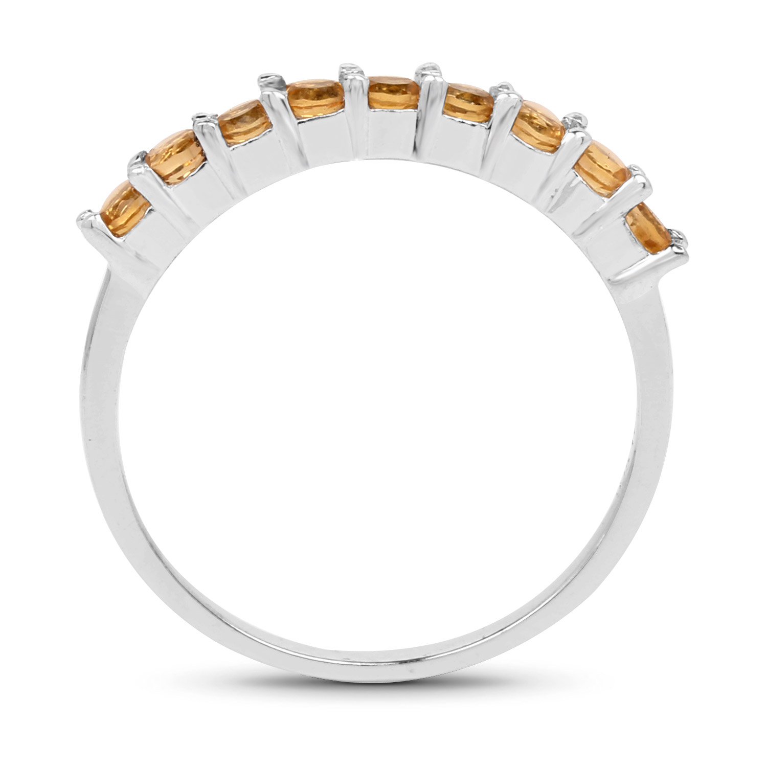 0.59 Carat Genuine Citrine .925 Sterling Silver Ring