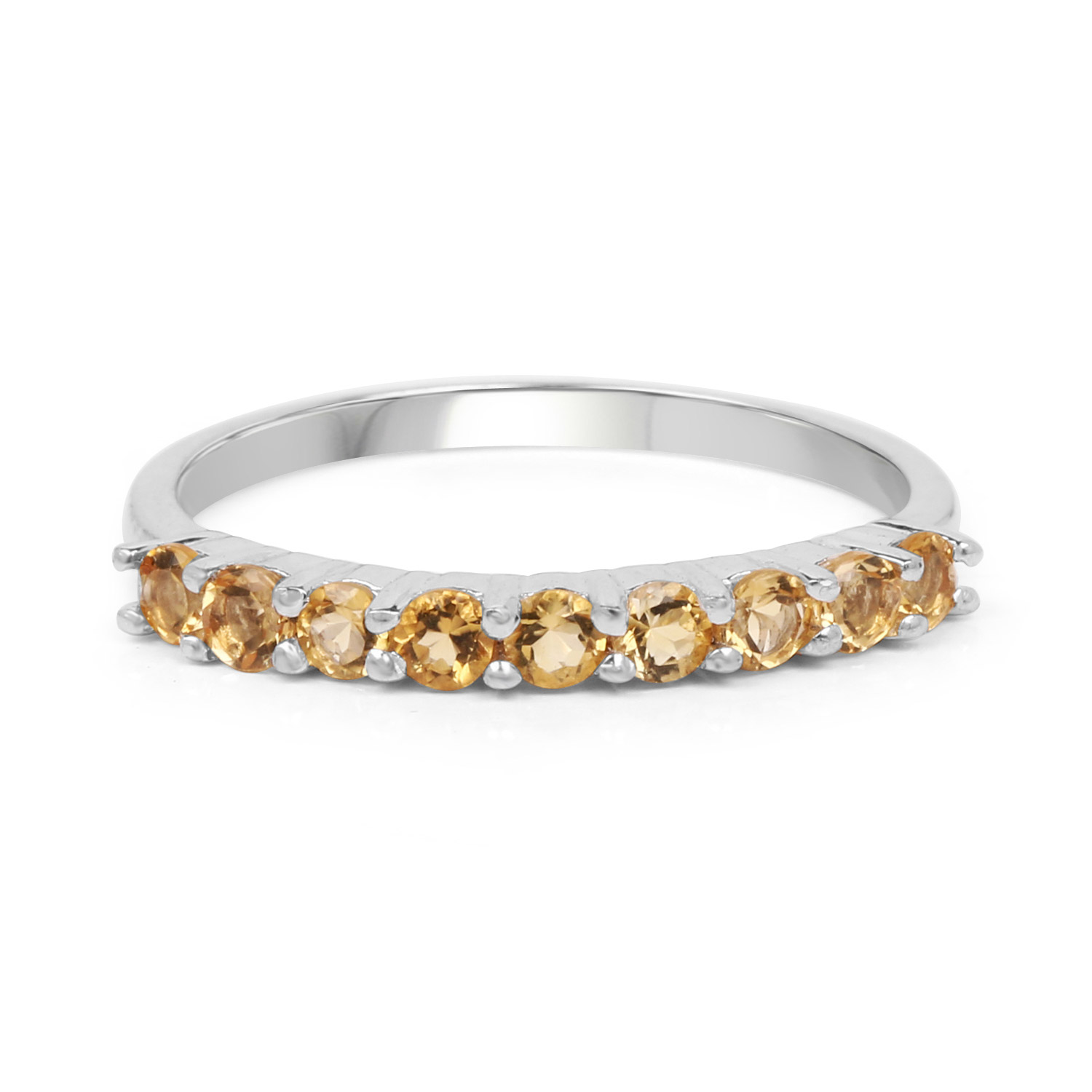 0.59 Carat Genuine Citrine .925 Sterling Silver Ring