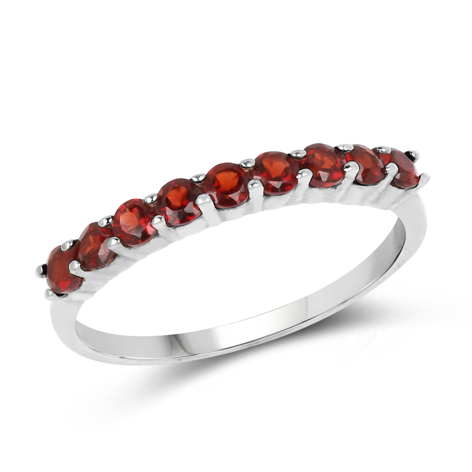 0.72 Carat Genuine Garnet .925 Sterling Silver Ring