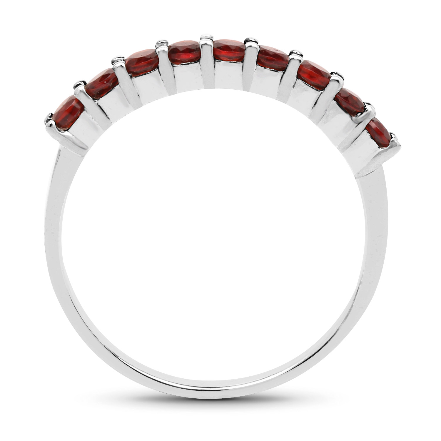 0.72 Carat Genuine Garnet .925 Sterling Silver Ring