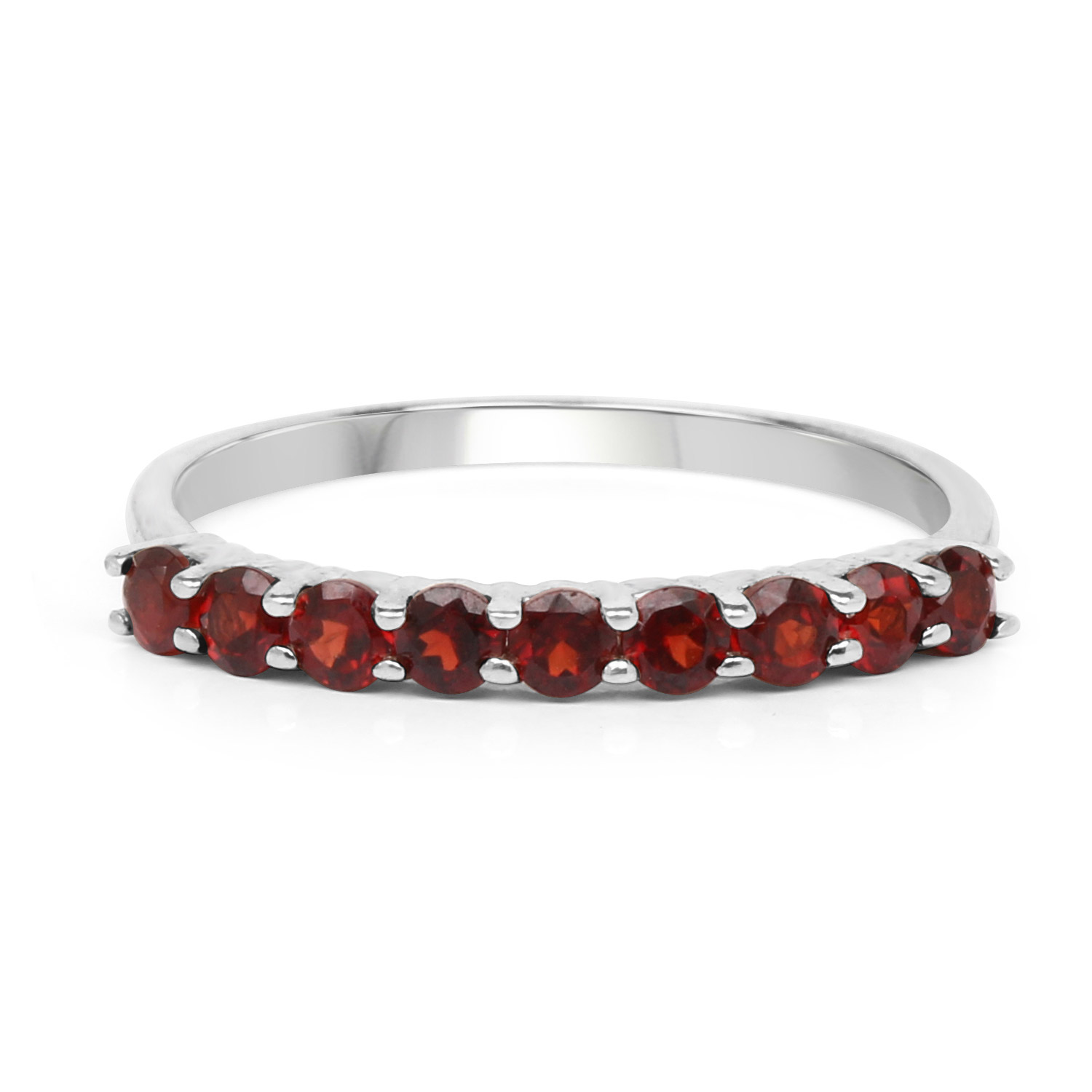 0.72 Carat Genuine Garnet .925 Sterling Silver Ring