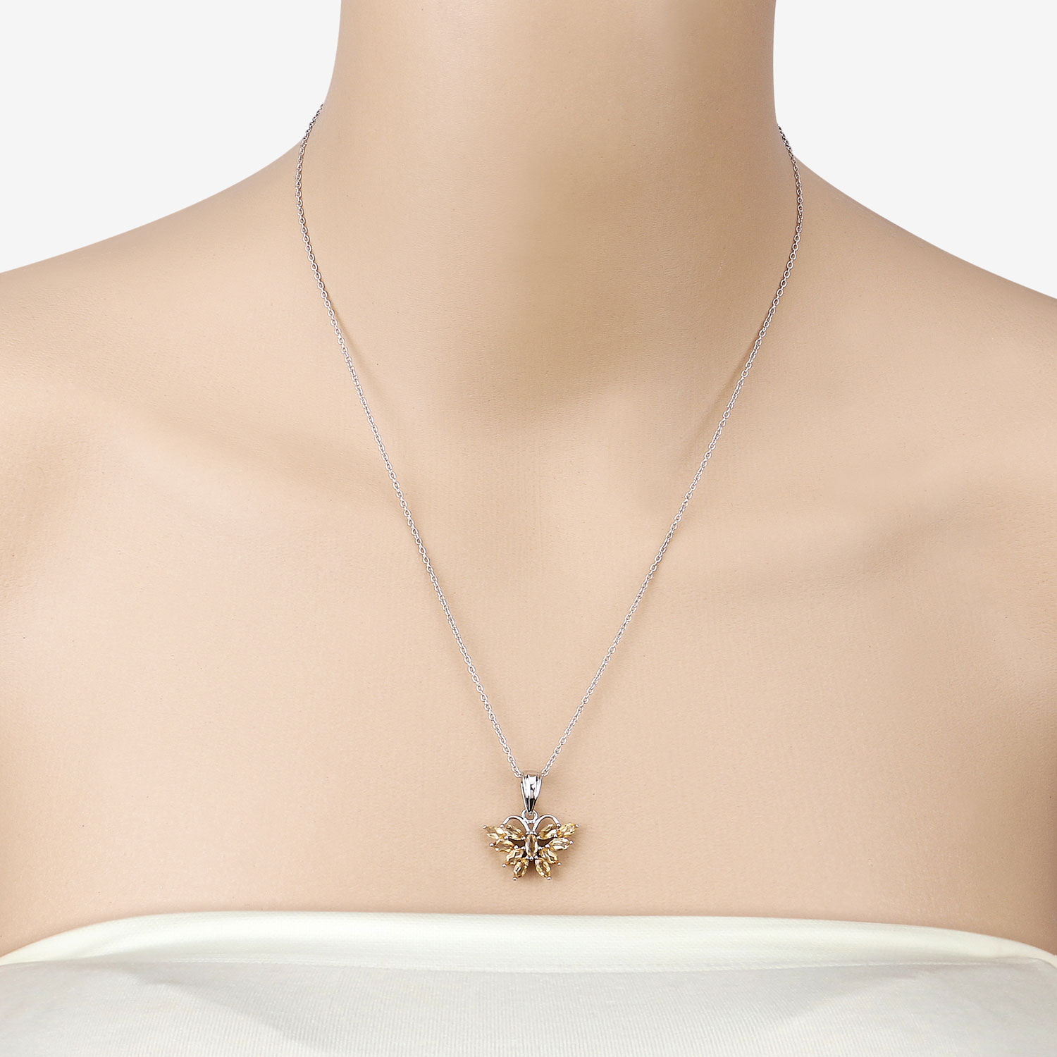 1.32 Carat Genuine Citrine .925 Sterling Silver Pendant