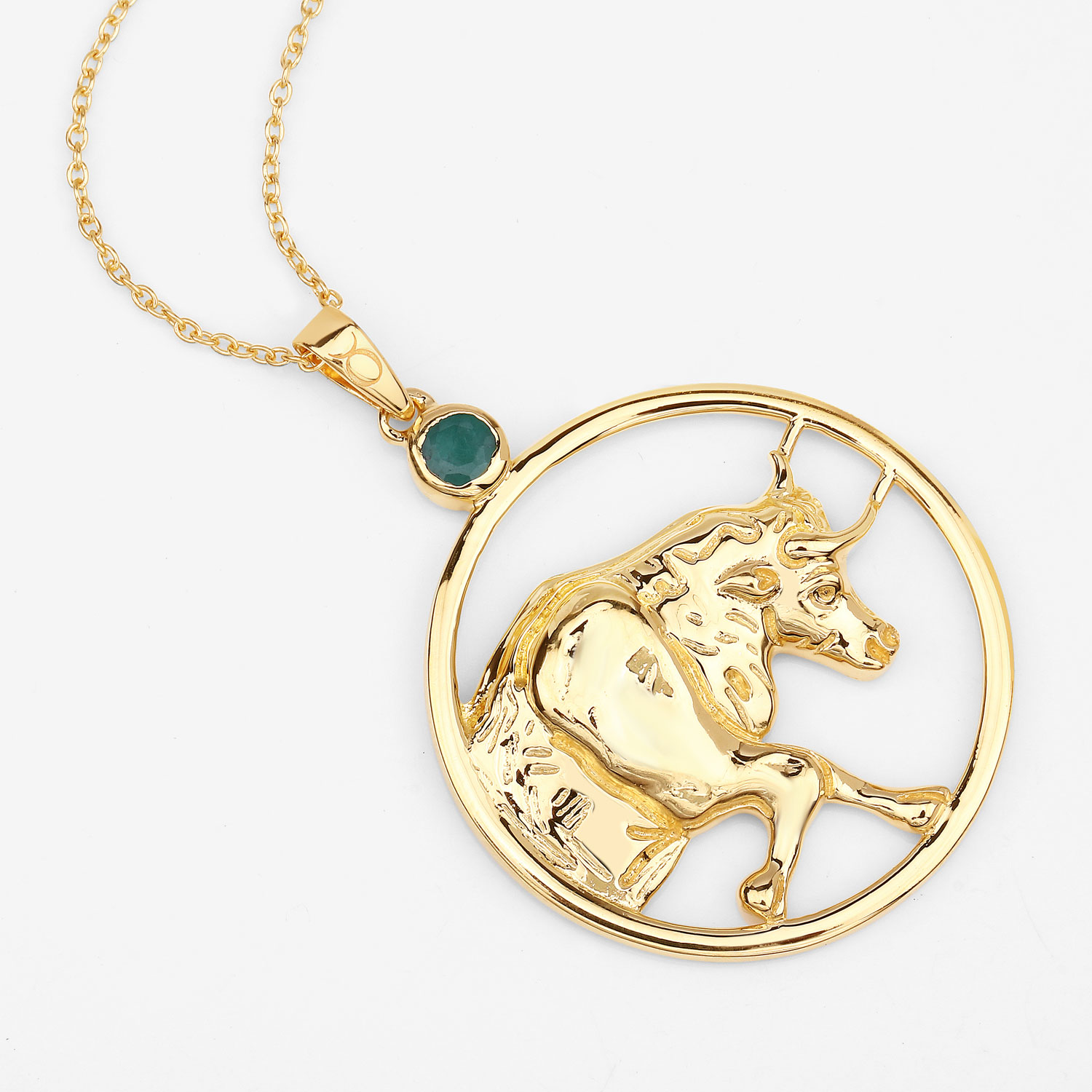 0.23 Carat Genuine Emerald .925 Sterling Silver Pendant