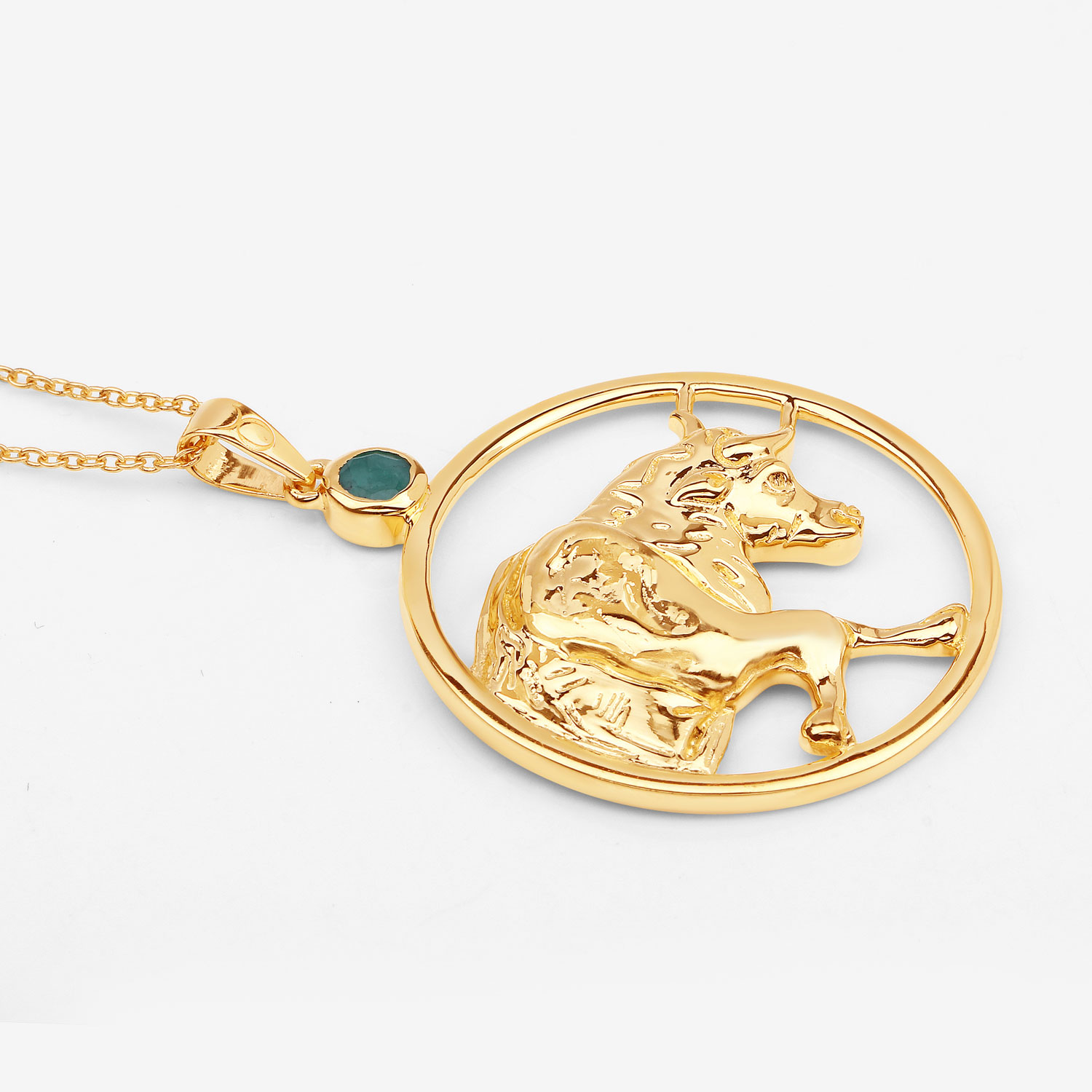 0.23 Carat Genuine Emerald .925 Sterling Silver Pendant