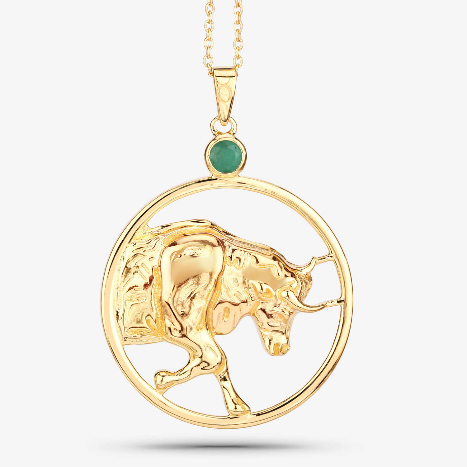 0.23 Carat Genuine Emerald .925 Sterling Silver Pendant