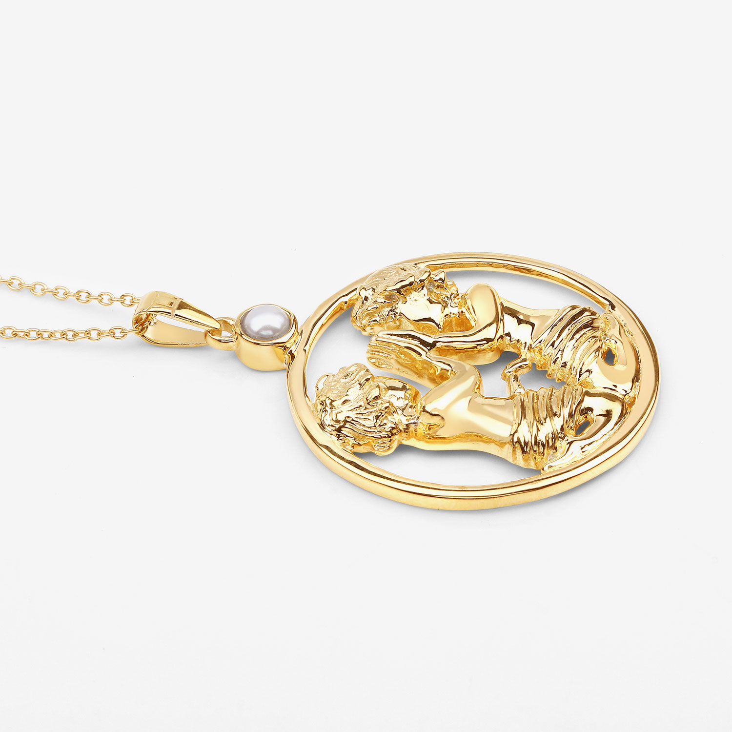 0.45 Carat Genuine Pearl .925 Sterling Silver Pendant