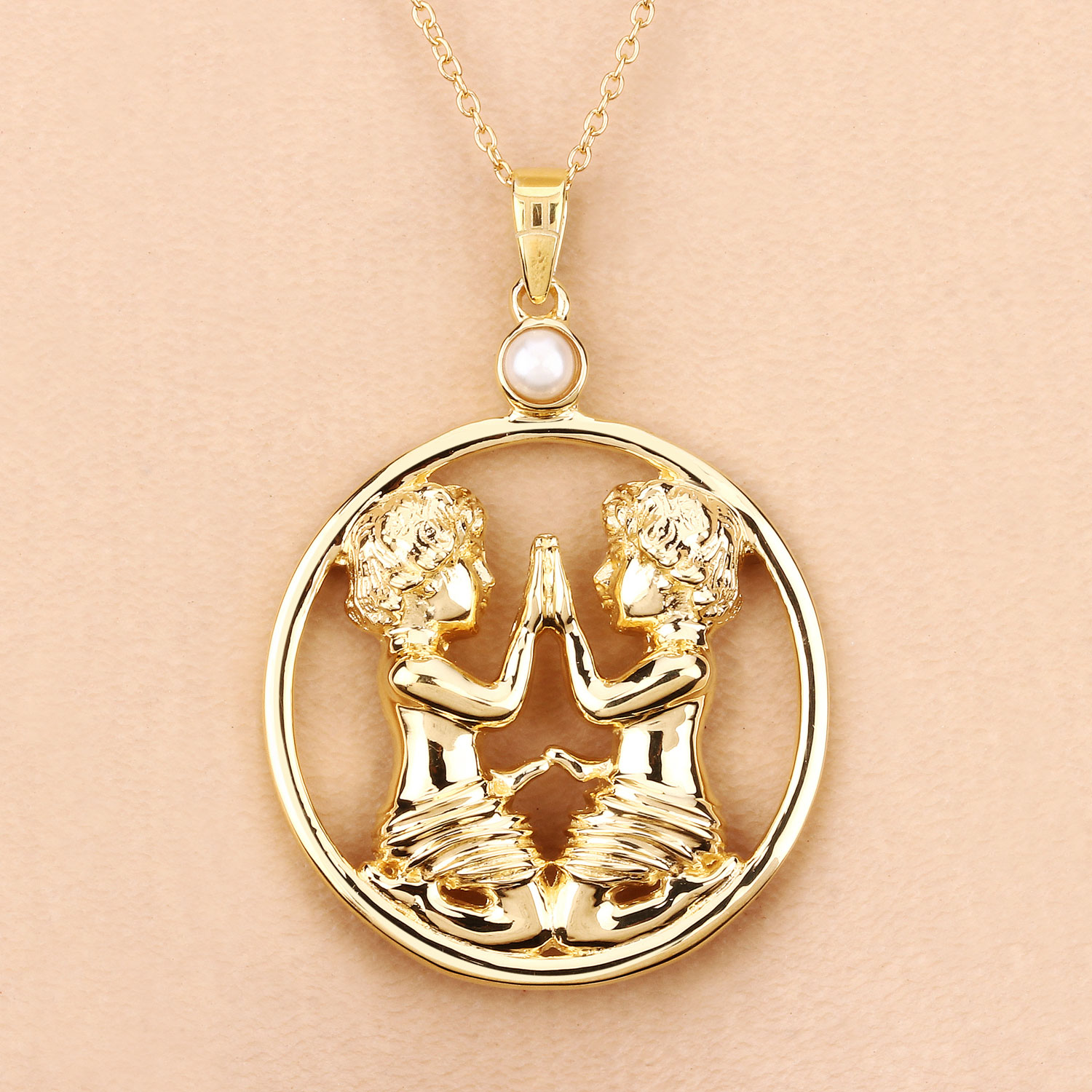 0.45 Carat Genuine Pearl .925 Sterling Silver Pendant