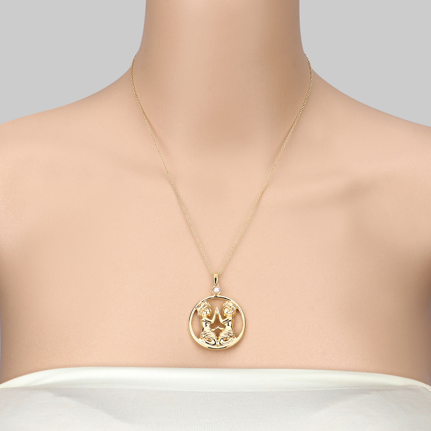 0.45 Carat Genuine Pearl .925 Sterling Silver Pendant