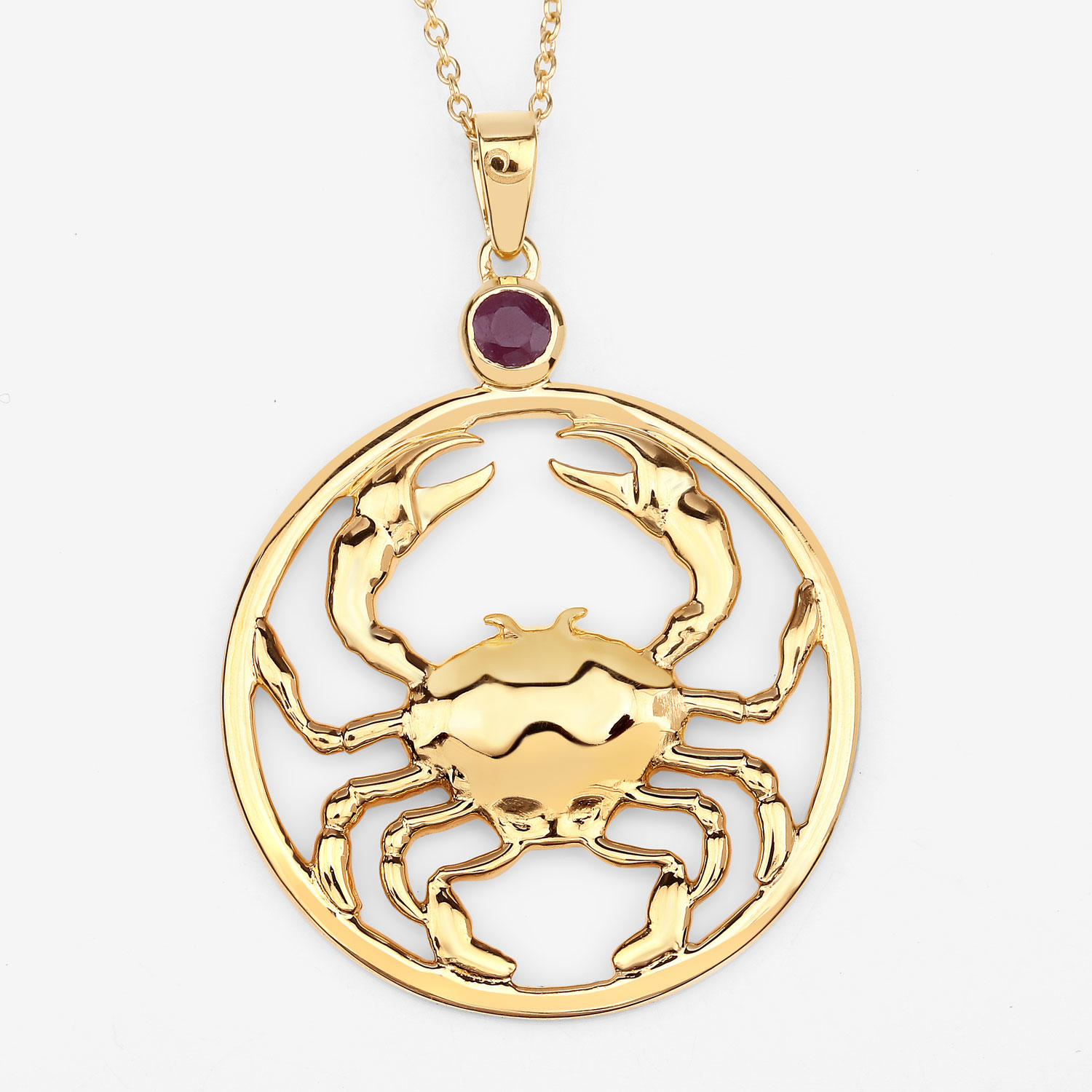 0.33 Carat Genuine Ruby .925 Sterling Silver Pendant