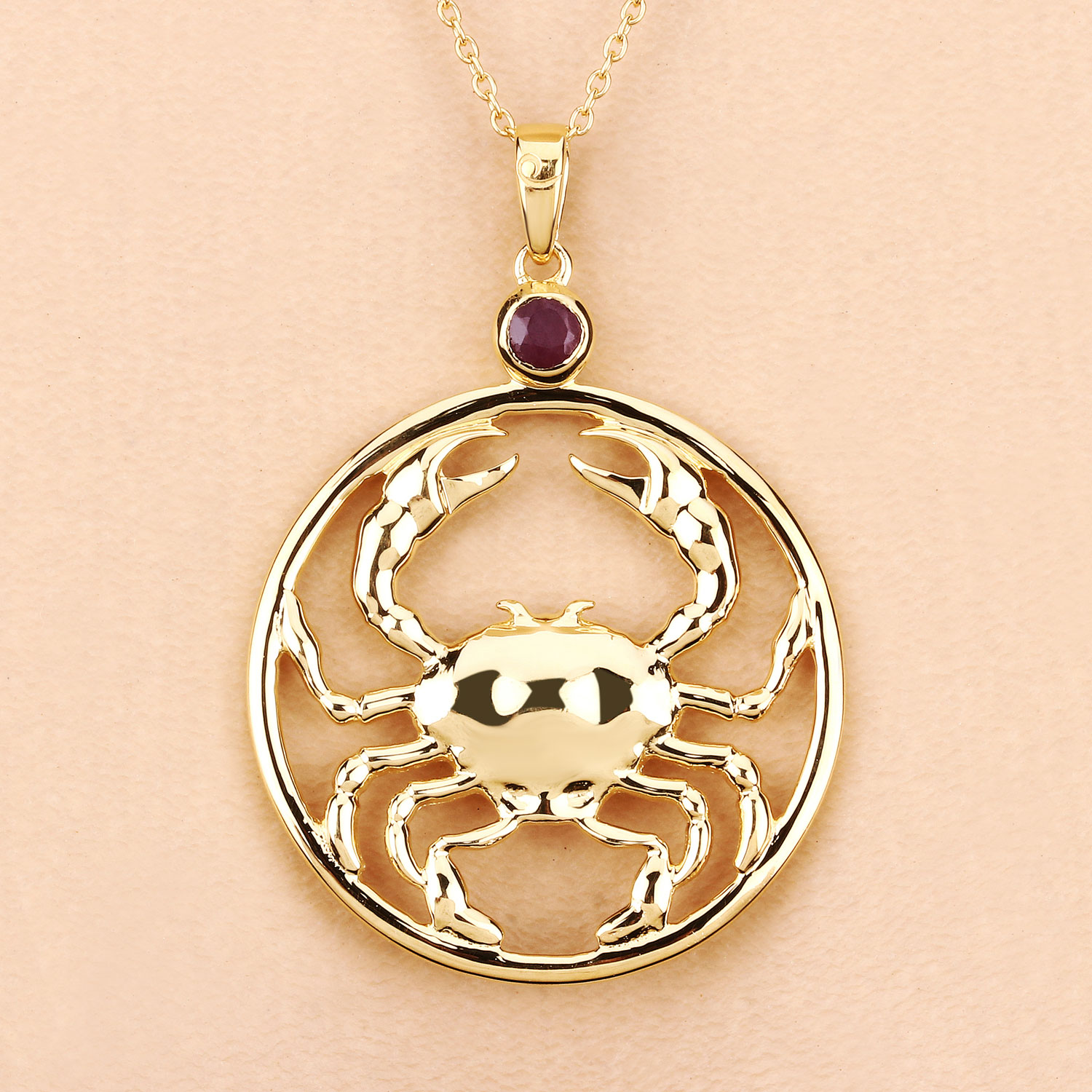 0.33 Carat Genuine Ruby .925 Sterling Silver Pendant