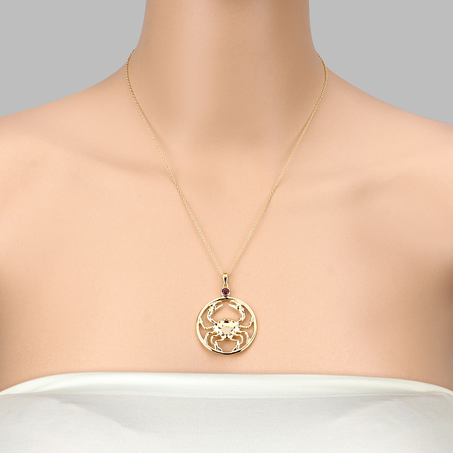 0.33 Carat Genuine Ruby .925 Sterling Silver Pendant