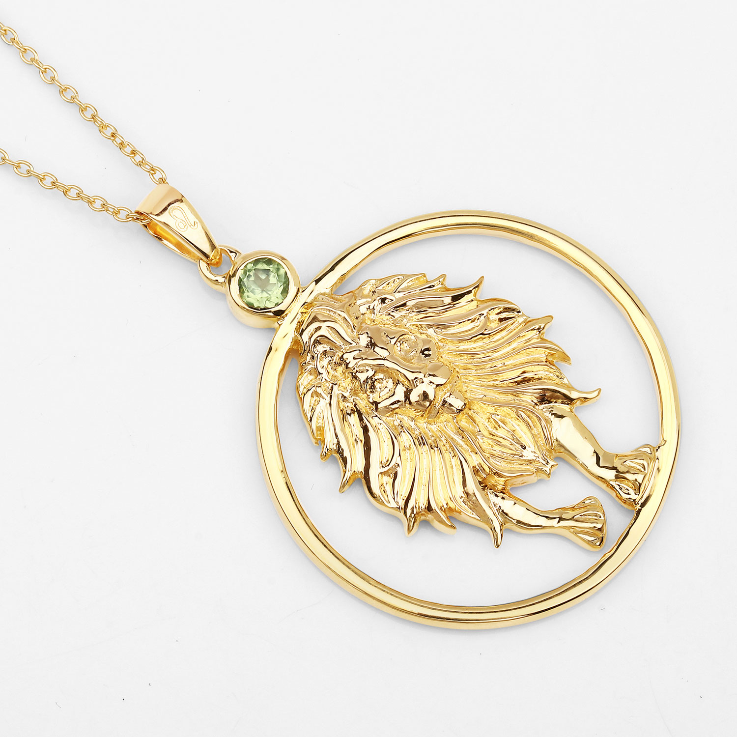 0.24 Carat Genuine Peridot .925 Sterling Silver Pendant