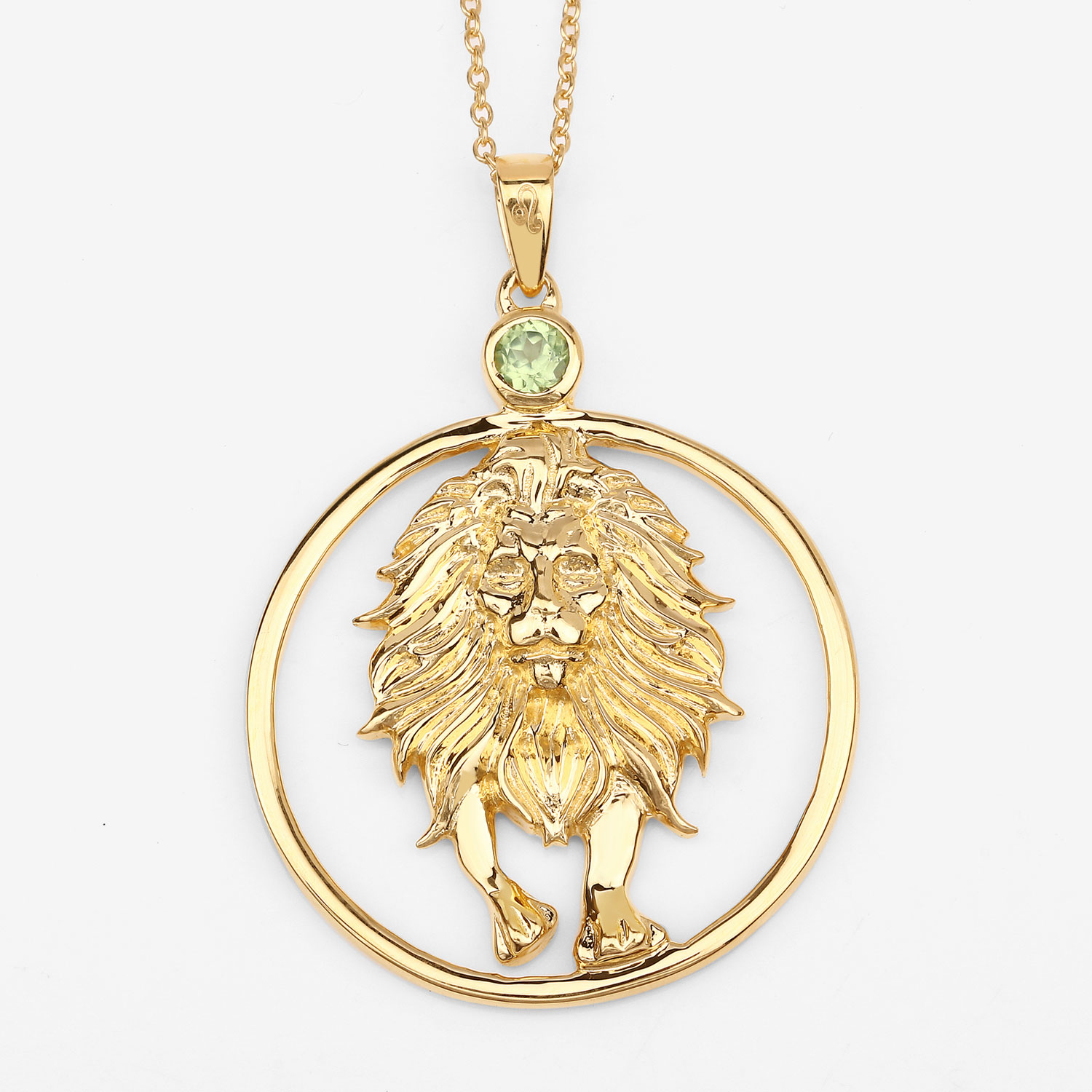 0.24 Carat Genuine Peridot .925 Sterling Silver Pendant