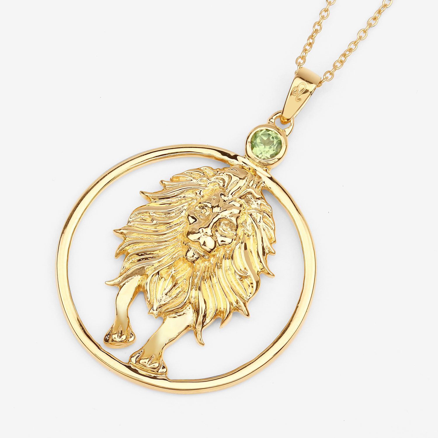 0.24 Carat Genuine Peridot .925 Sterling Silver Pendant