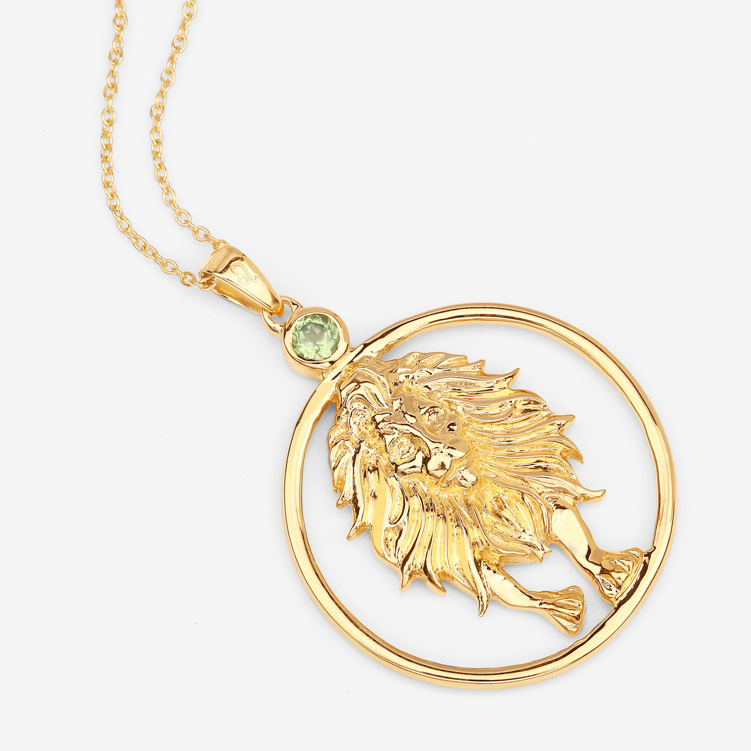 0.24 Carat Genuine Peridot .925 Sterling Silver Pendant