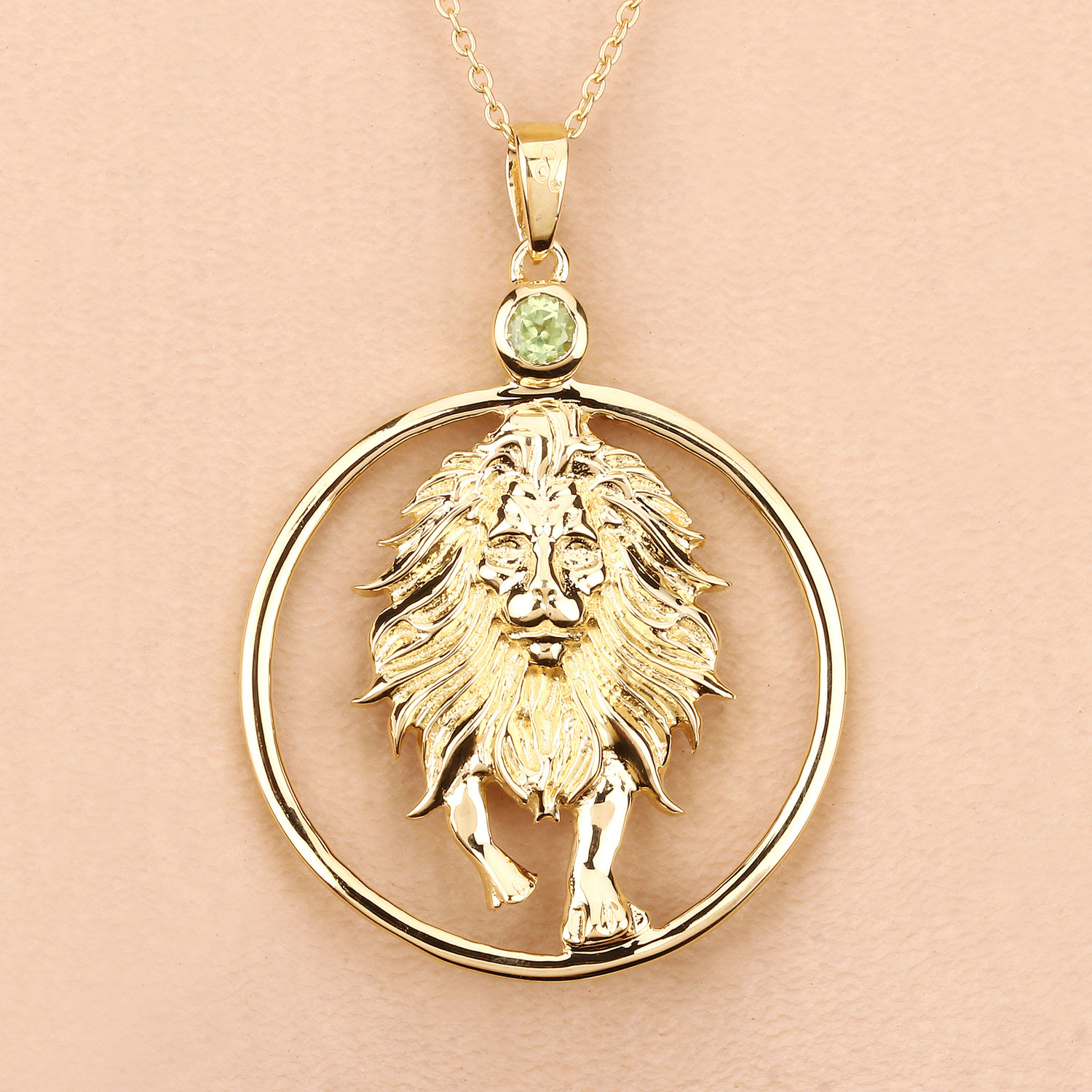 0.24 Carat Genuine Peridot .925 Sterling Silver Pendant