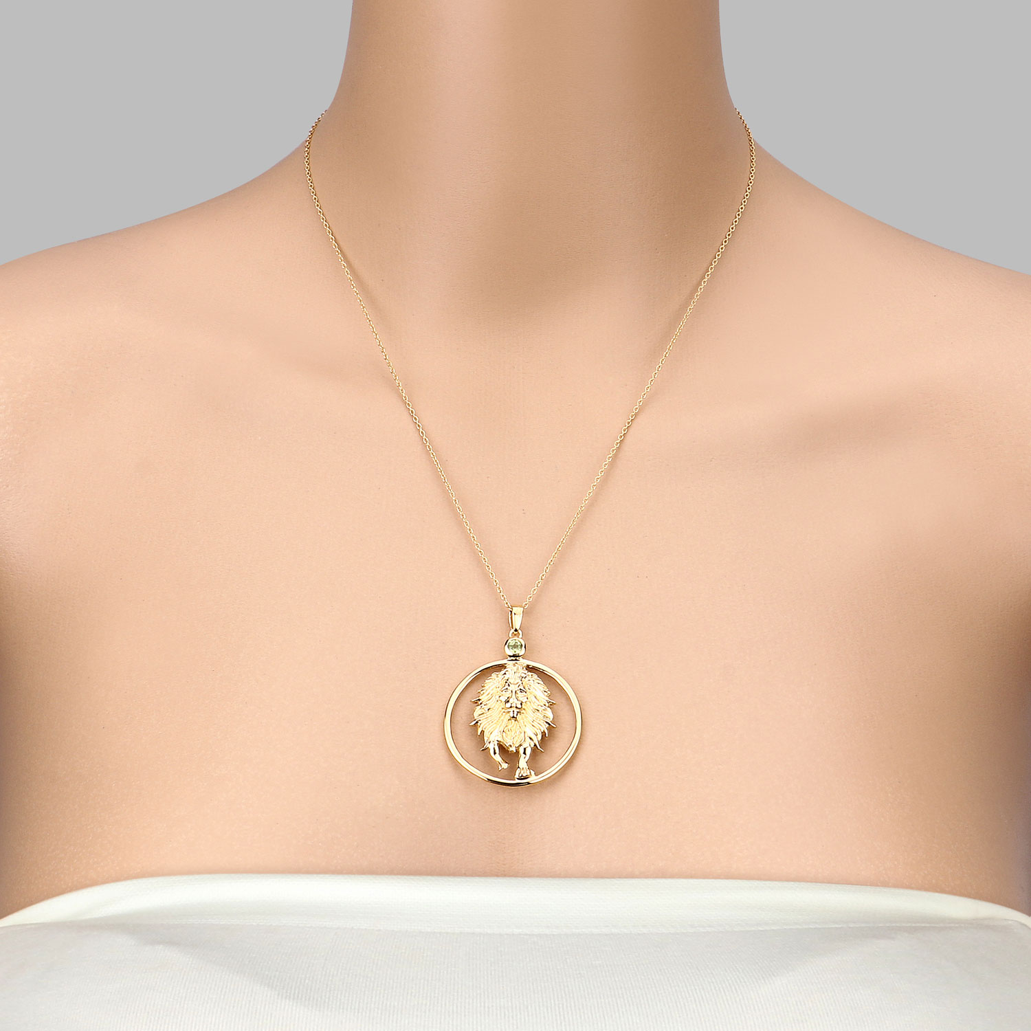 0.24 Carat Genuine Peridot .925 Sterling Silver Pendant