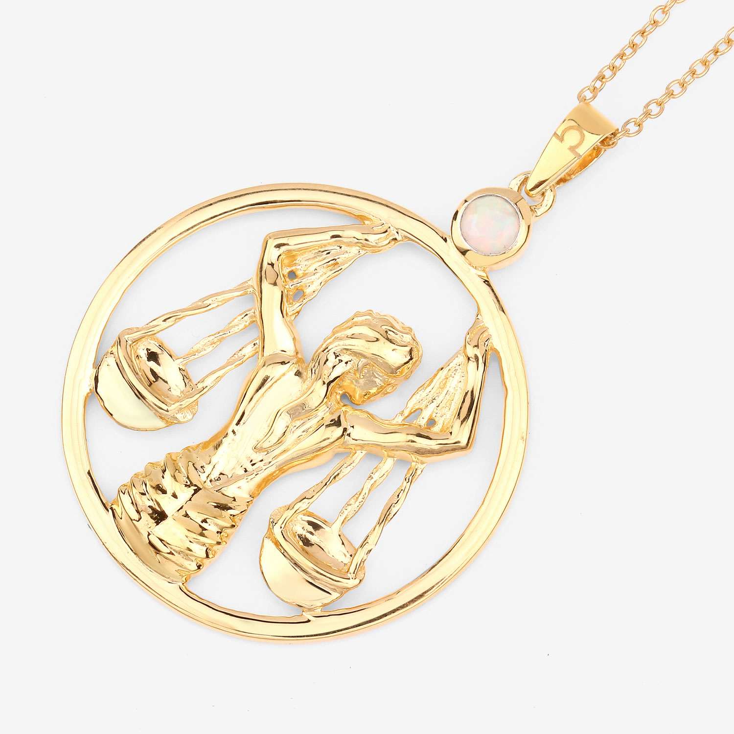 0.15 Carat Genuine Ethiopian Opal .925 Sterling Silver Pendant