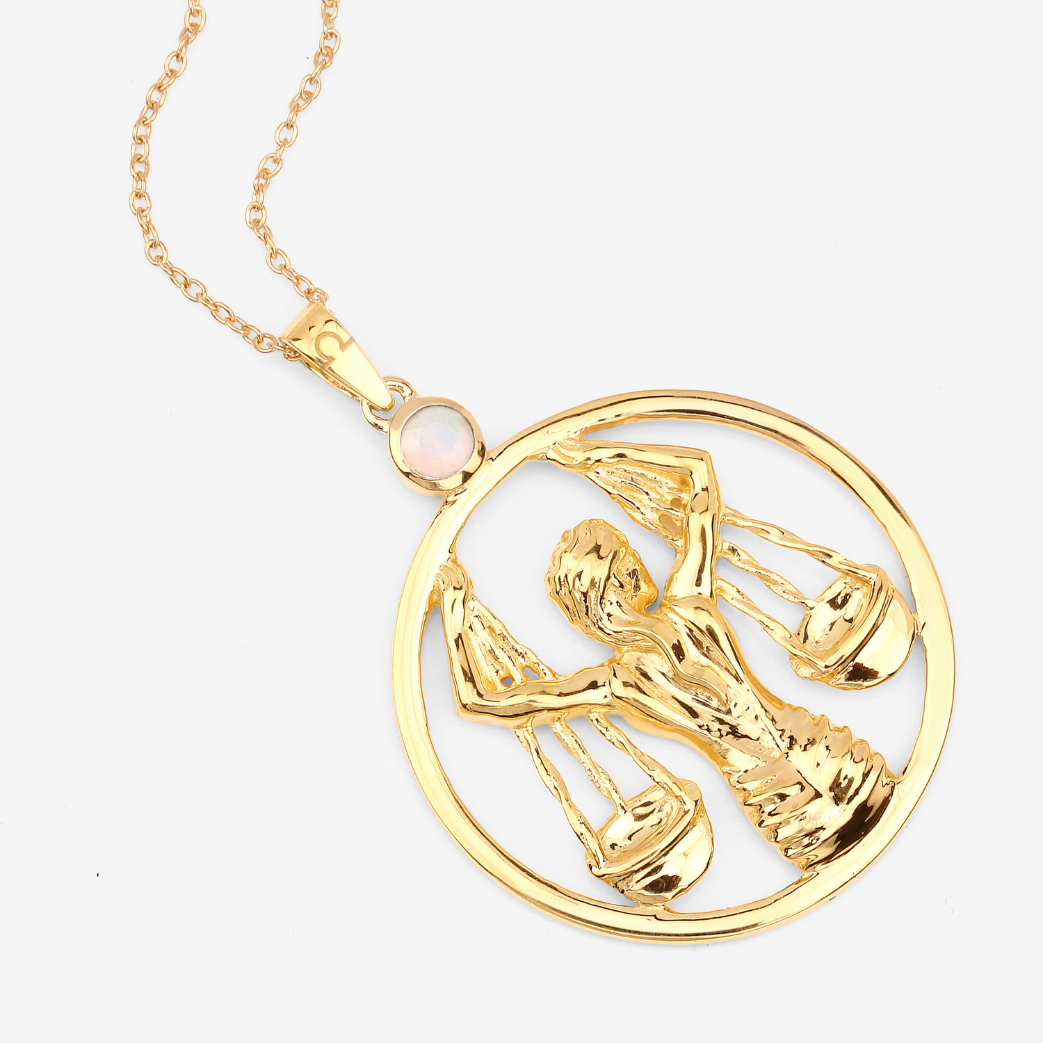 0.15 Carat Genuine Ethiopian Opal .925 Sterling Silver Pendant