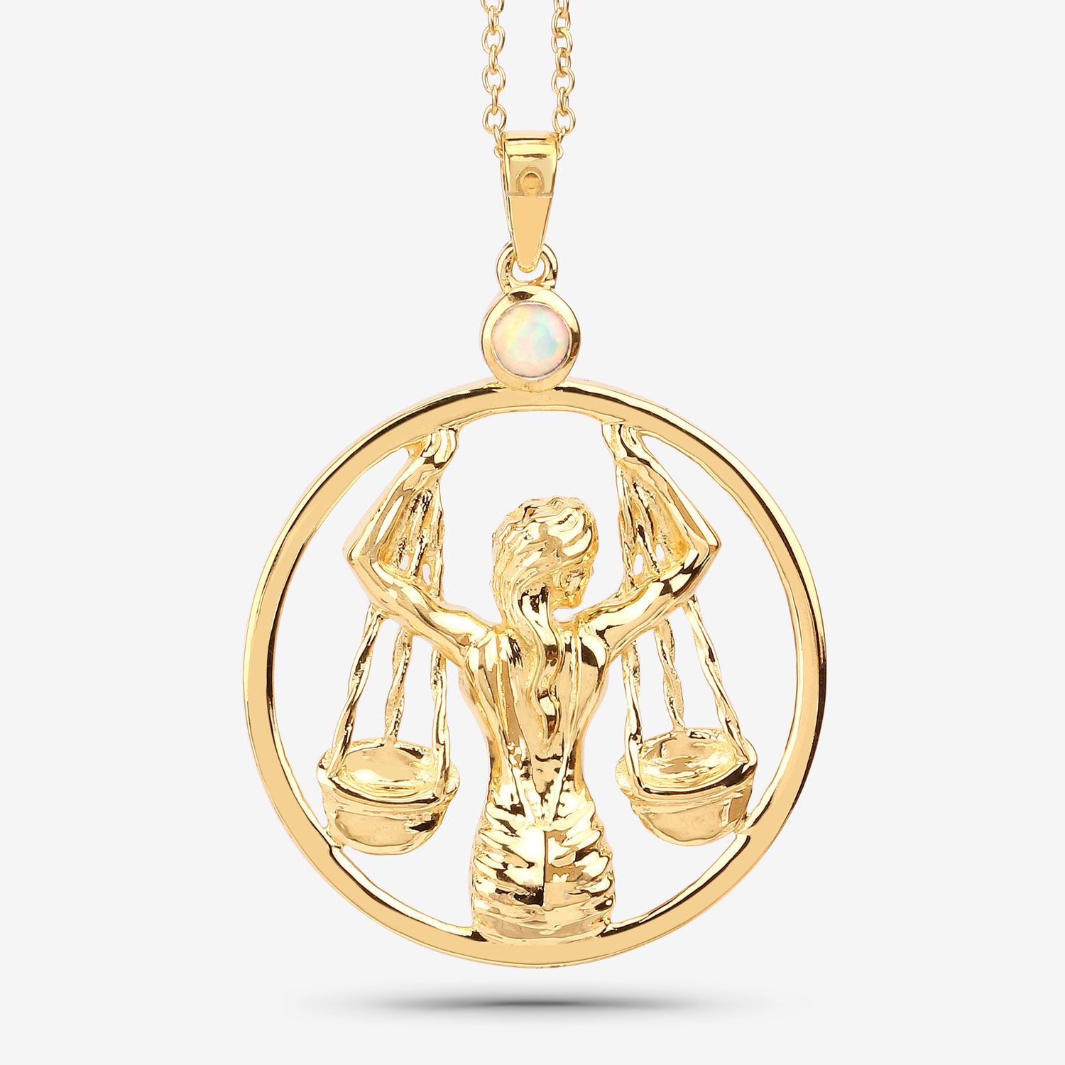 0.15 Carat Genuine Ethiopian Opal .925 Sterling Silver Pendant