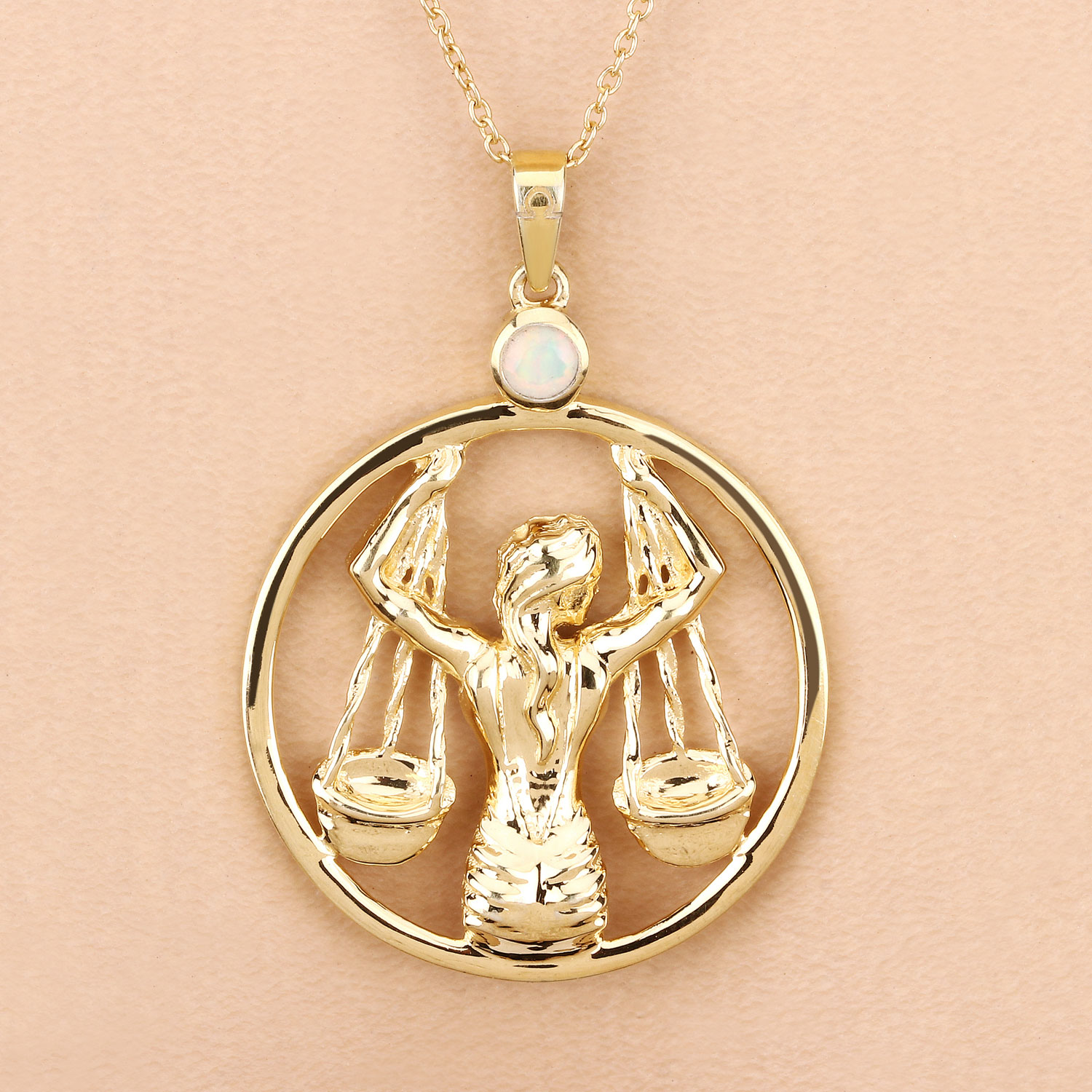 0.15 Carat Genuine Ethiopian Opal .925 Sterling Silver Pendant