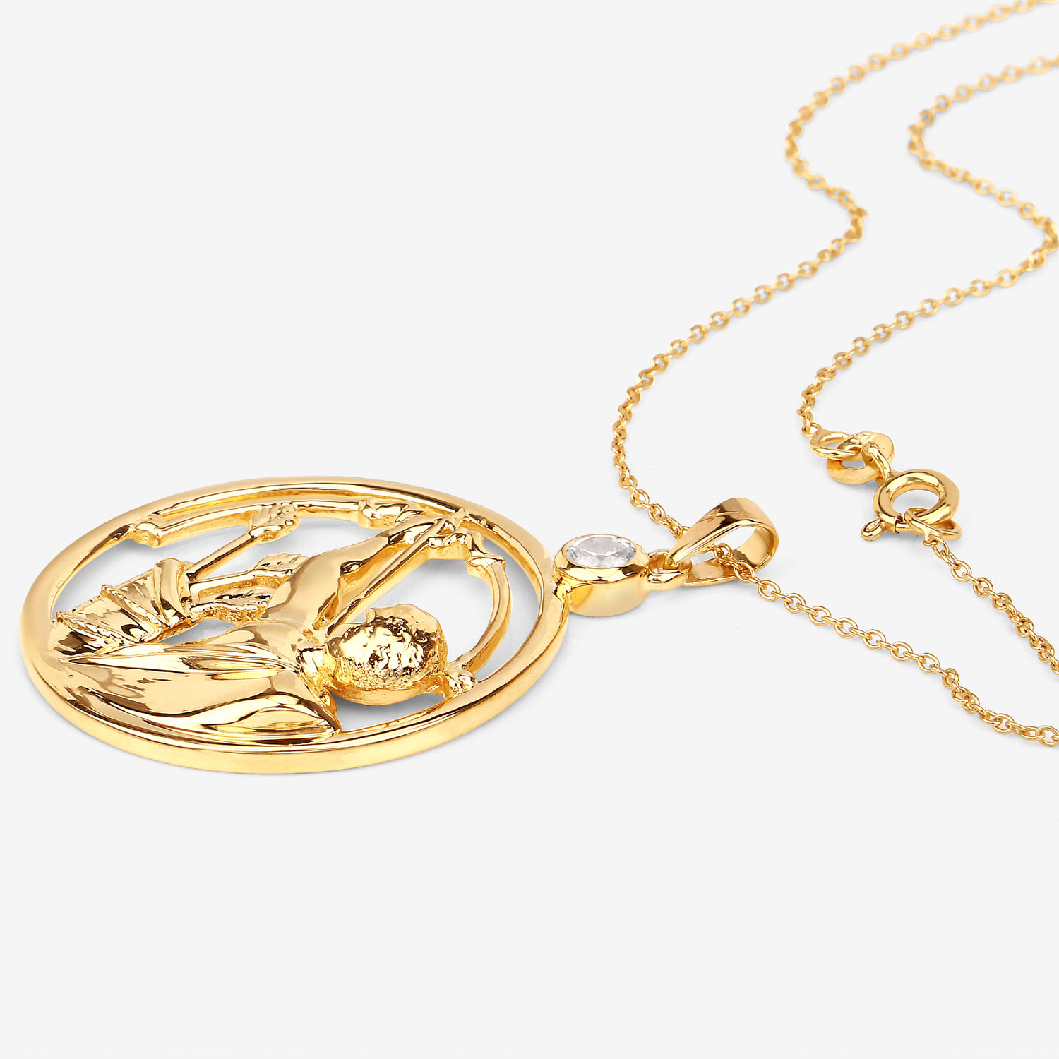 0.33 Carat Genuine White Zircon .925 Sterling Silver Pendant