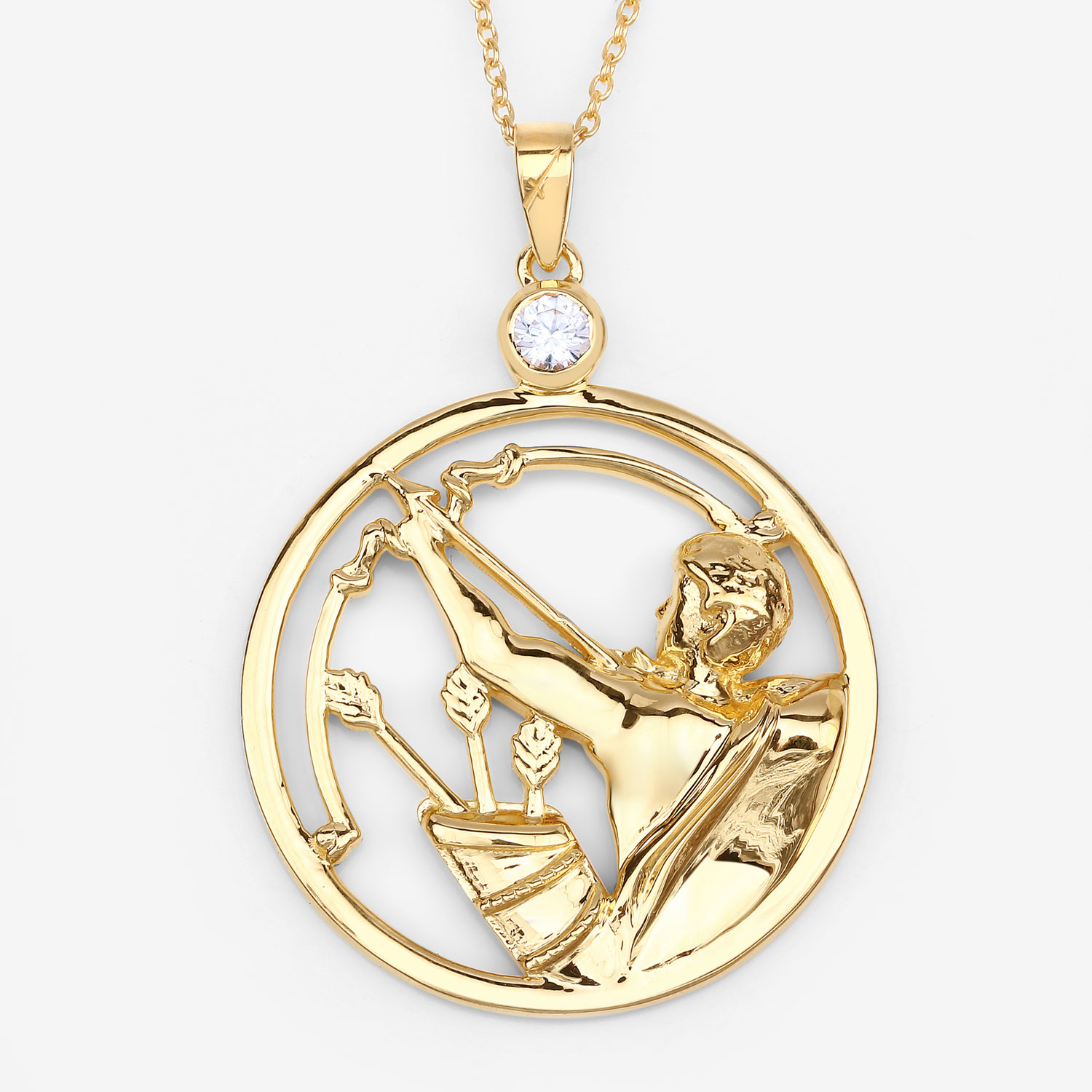 0.33 Carat Genuine White Zircon .925 Sterling Silver Pendant