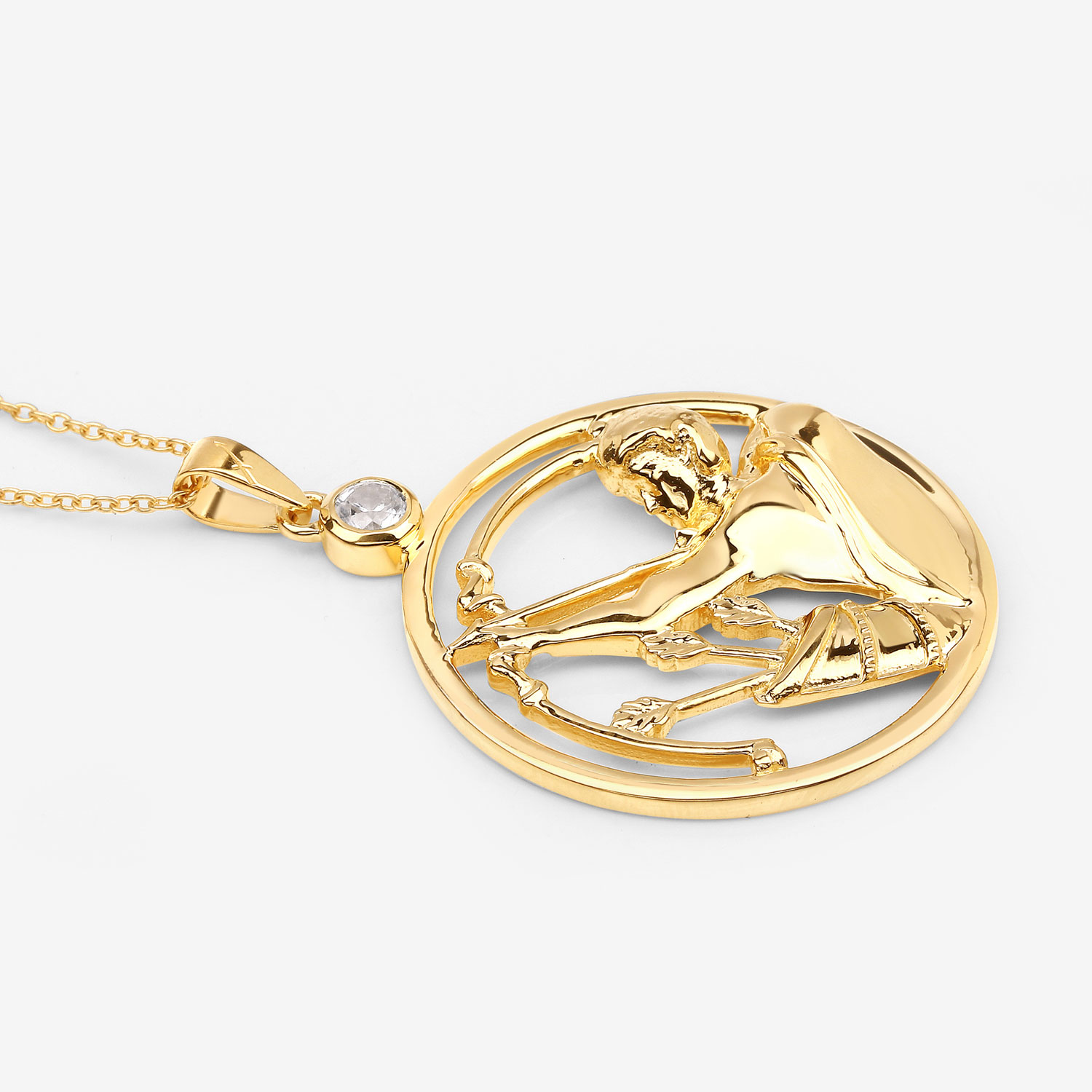 0.33 Carat Genuine White Zircon .925 Sterling Silver Pendant