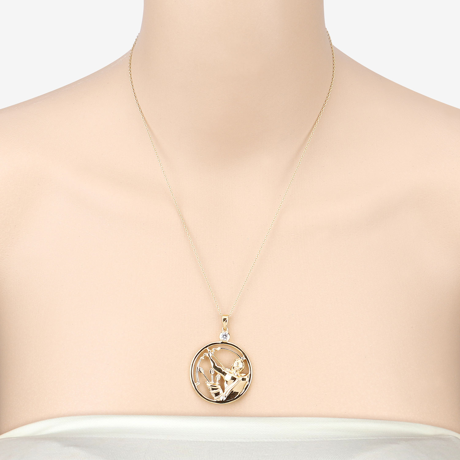 0.33 Carat Genuine White Zircon .925 Sterling Silver Pendant