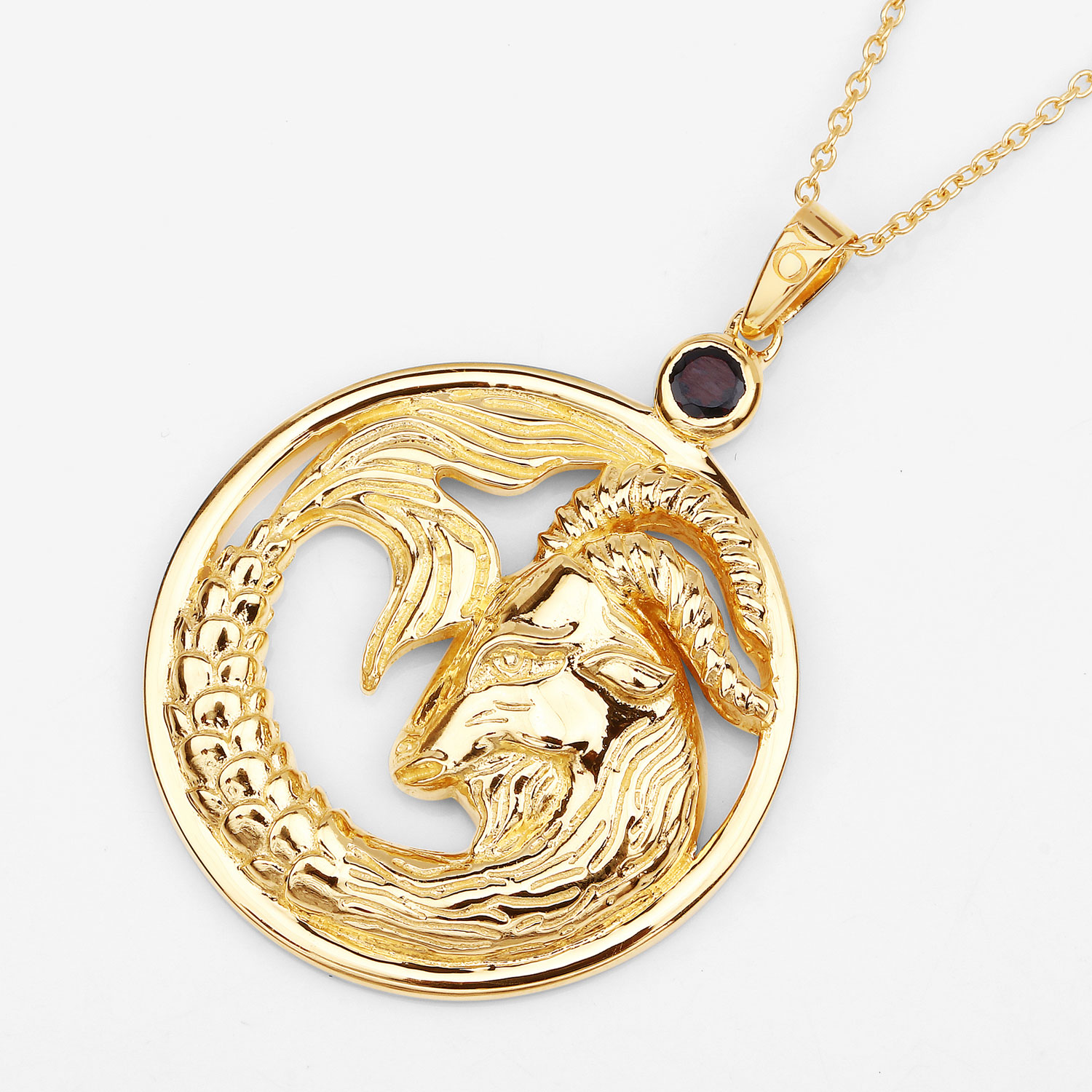 0.30 Carat Genuine Garnet .925 Sterling Silver Pendant