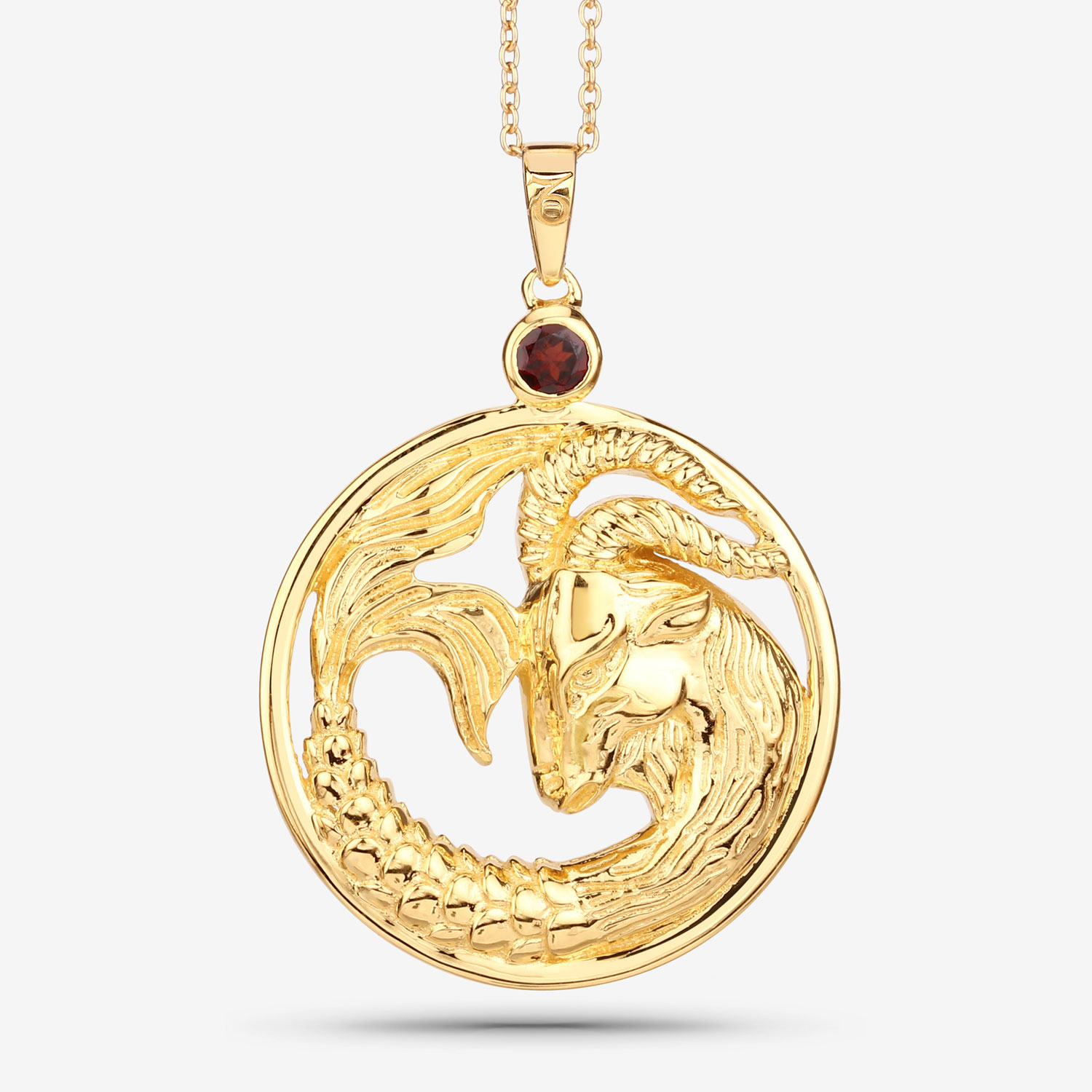 0.30 Carat Genuine Garnet .925 Sterling Silver Pendant