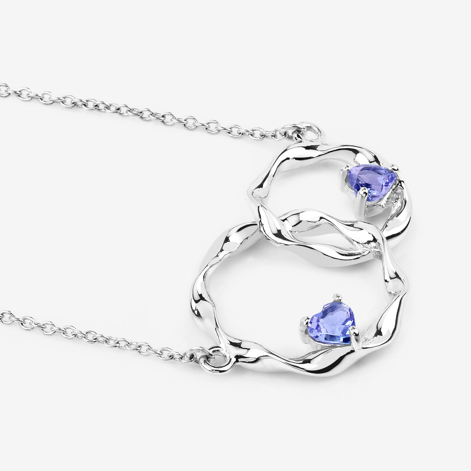 0.38 Carat Genuine Tanzanite .925 Sterling Silver Pendant