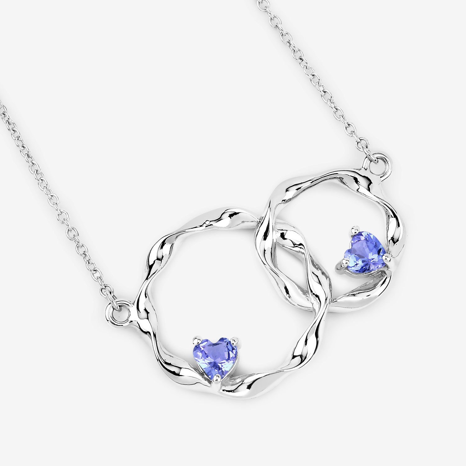 0.38 Carat Genuine Tanzanite .925 Sterling Silver Pendant