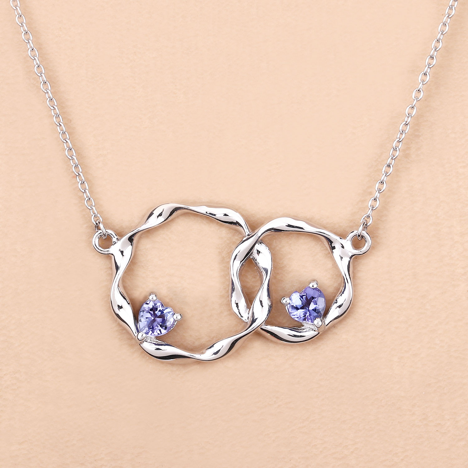 0.38 Carat Genuine Tanzanite .925 Sterling Silver Pendant