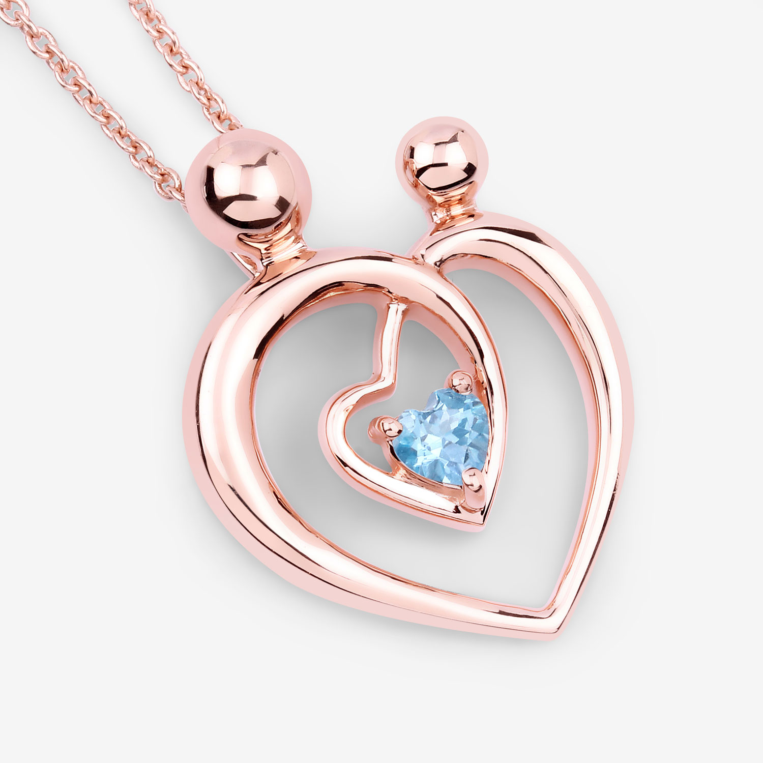 0.28 Carat Genuine Swiss Blue Topaz .925 Sterling Silver Pendant