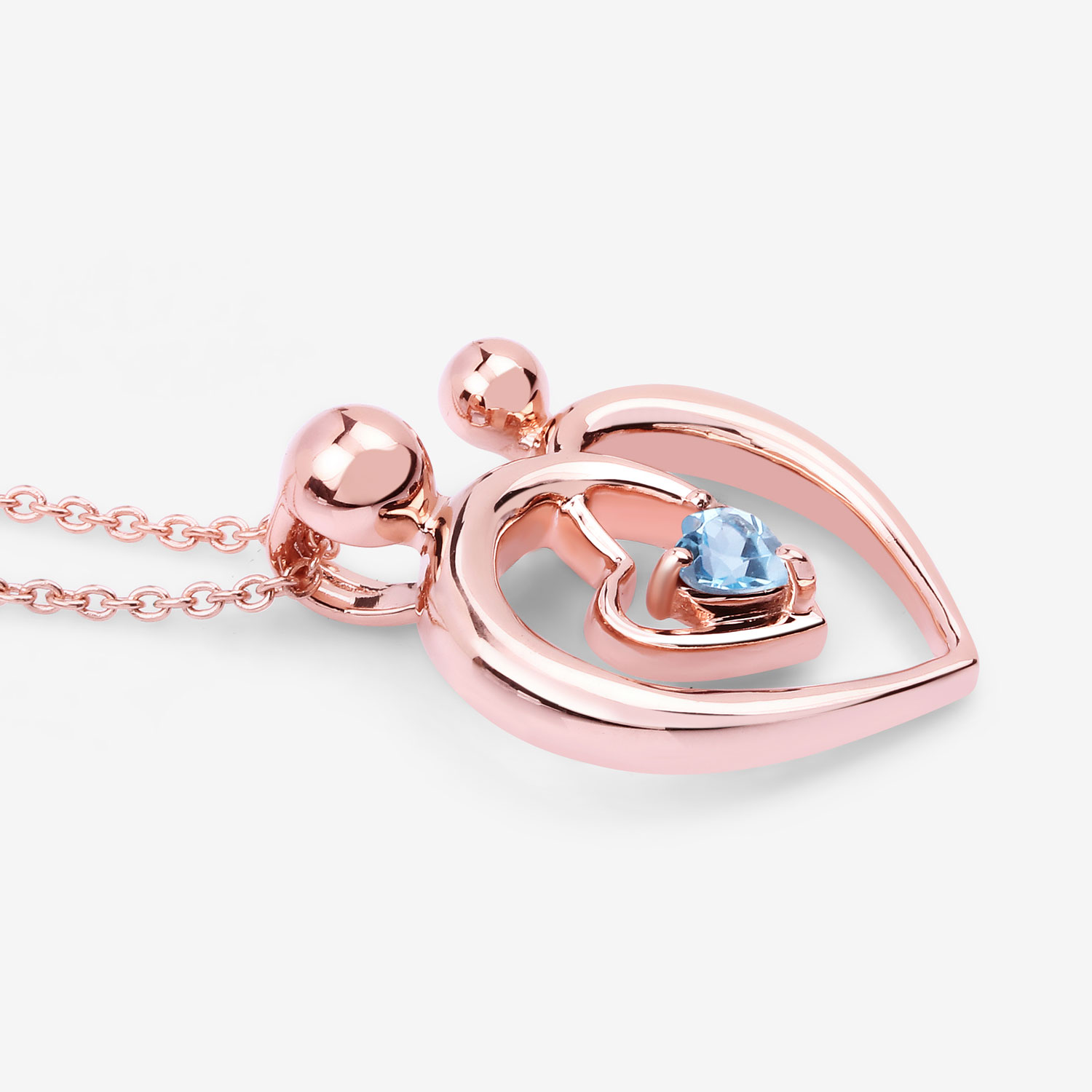 0.28 Carat Genuine Swiss Blue Topaz .925 Sterling Silver Pendant