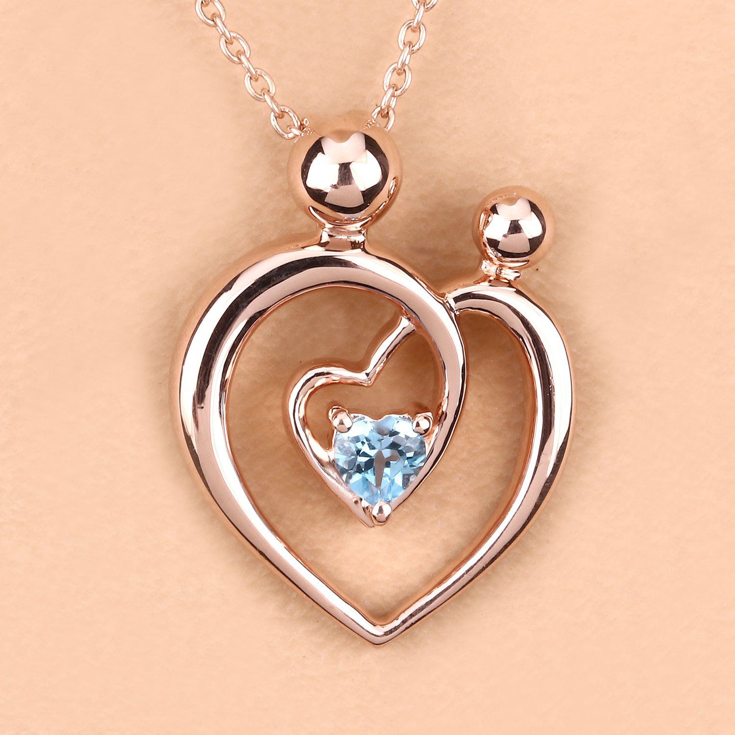 0.28 Carat Genuine Swiss Blue Topaz .925 Sterling Silver Pendant