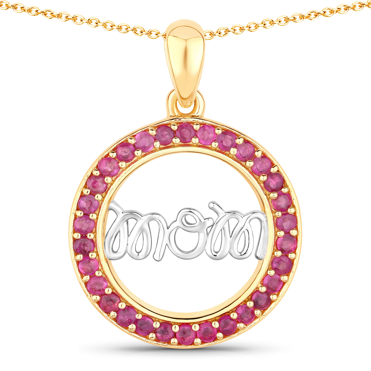 0.64 Carat Genuine Ruby .925 Sterling Silver Pendant