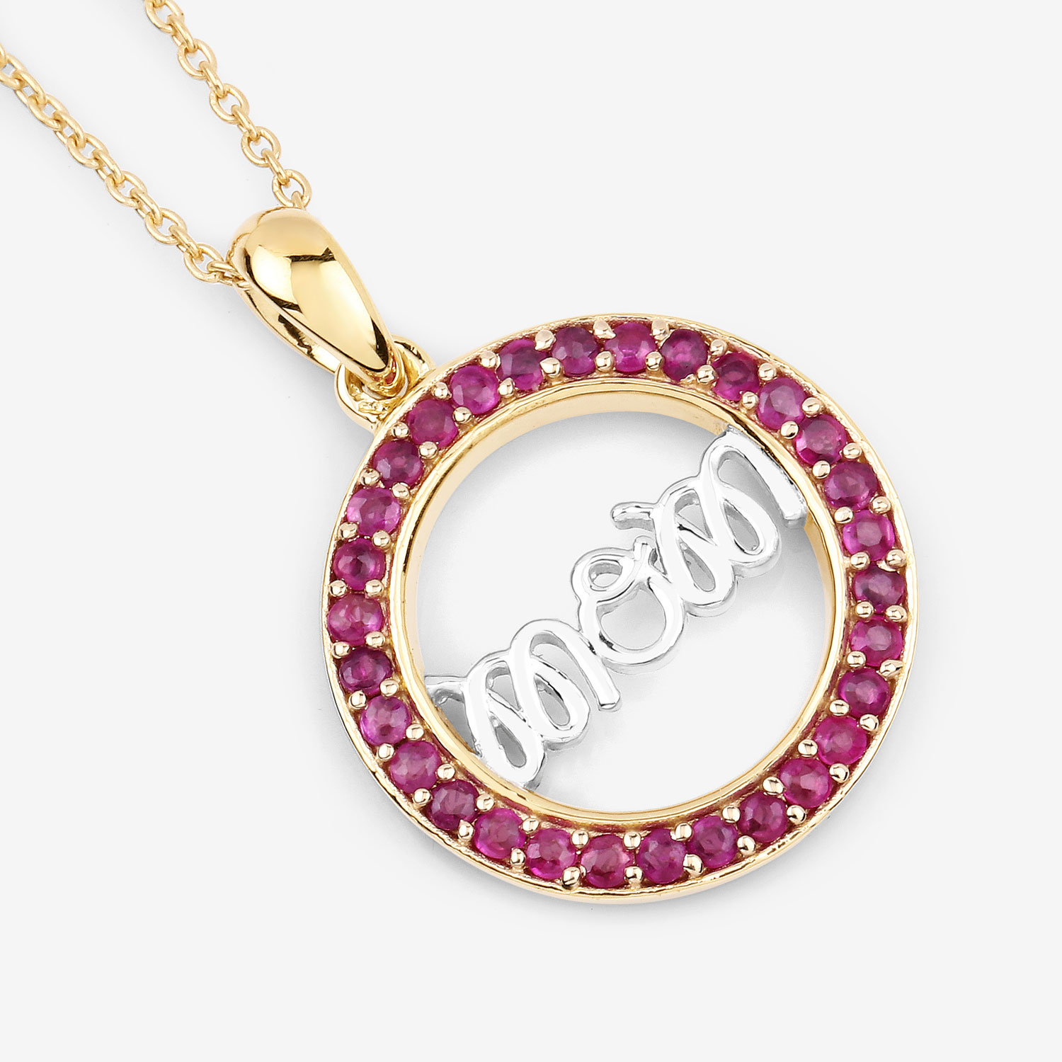 0.64 Carat Genuine Ruby .925 Sterling Silver Pendant