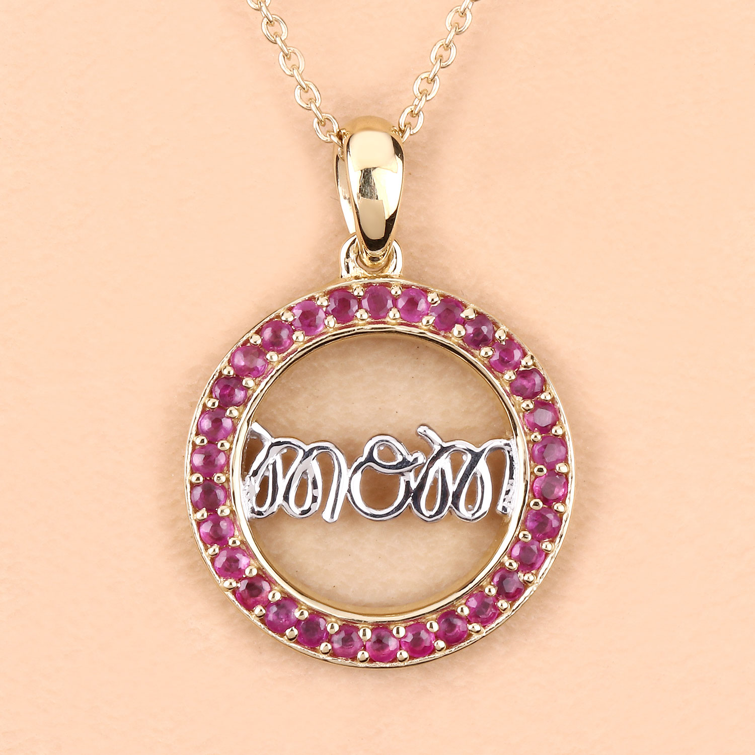 0.64 Carat Genuine Ruby .925 Sterling Silver Pendant