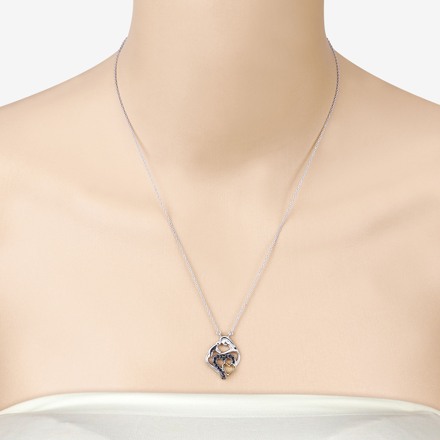 0.28 Carat Genuine Blue Sapphire .925 Sterling Silver Pendant