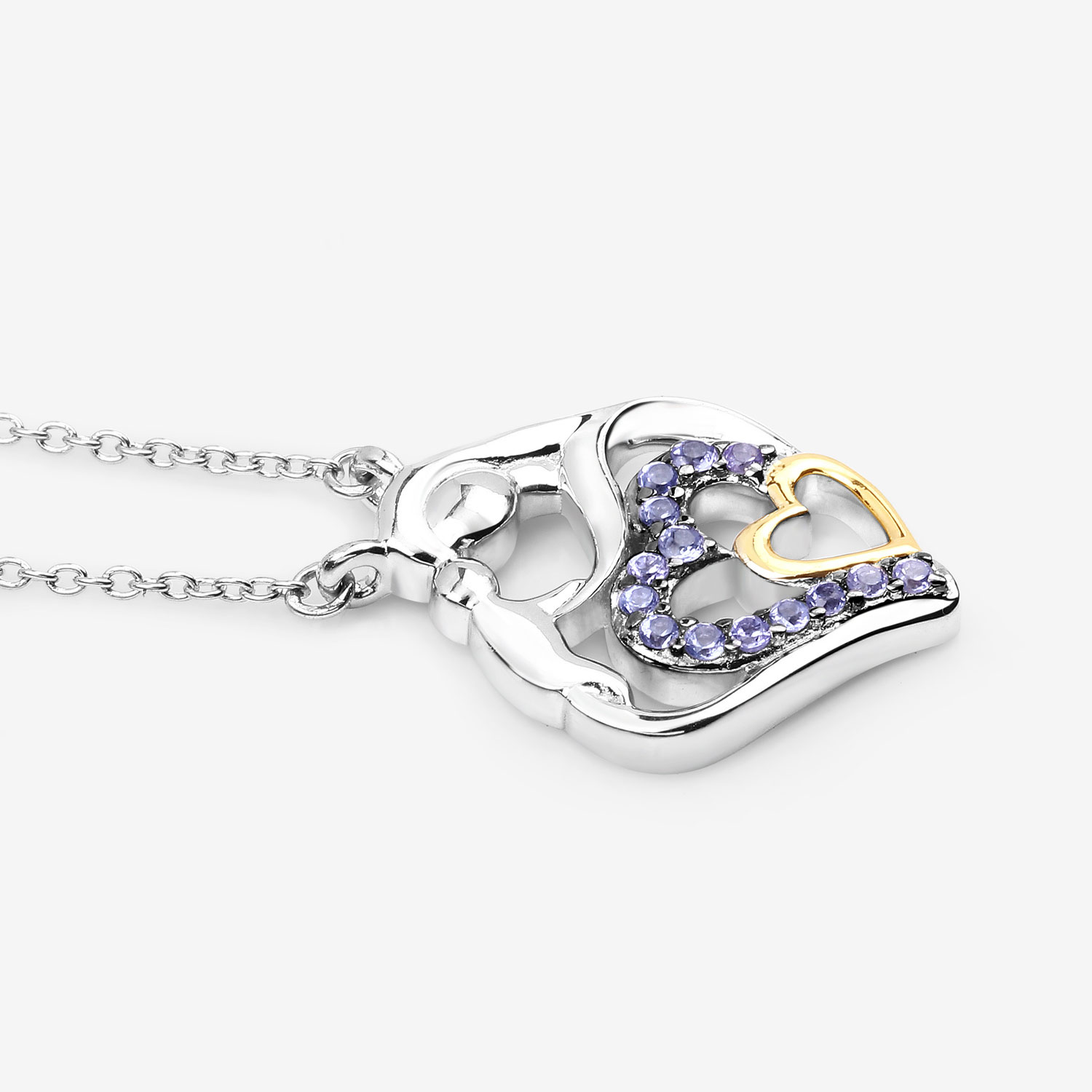 0.28 Carat Genuine Tanzanite .925 Sterling Silver Pendant