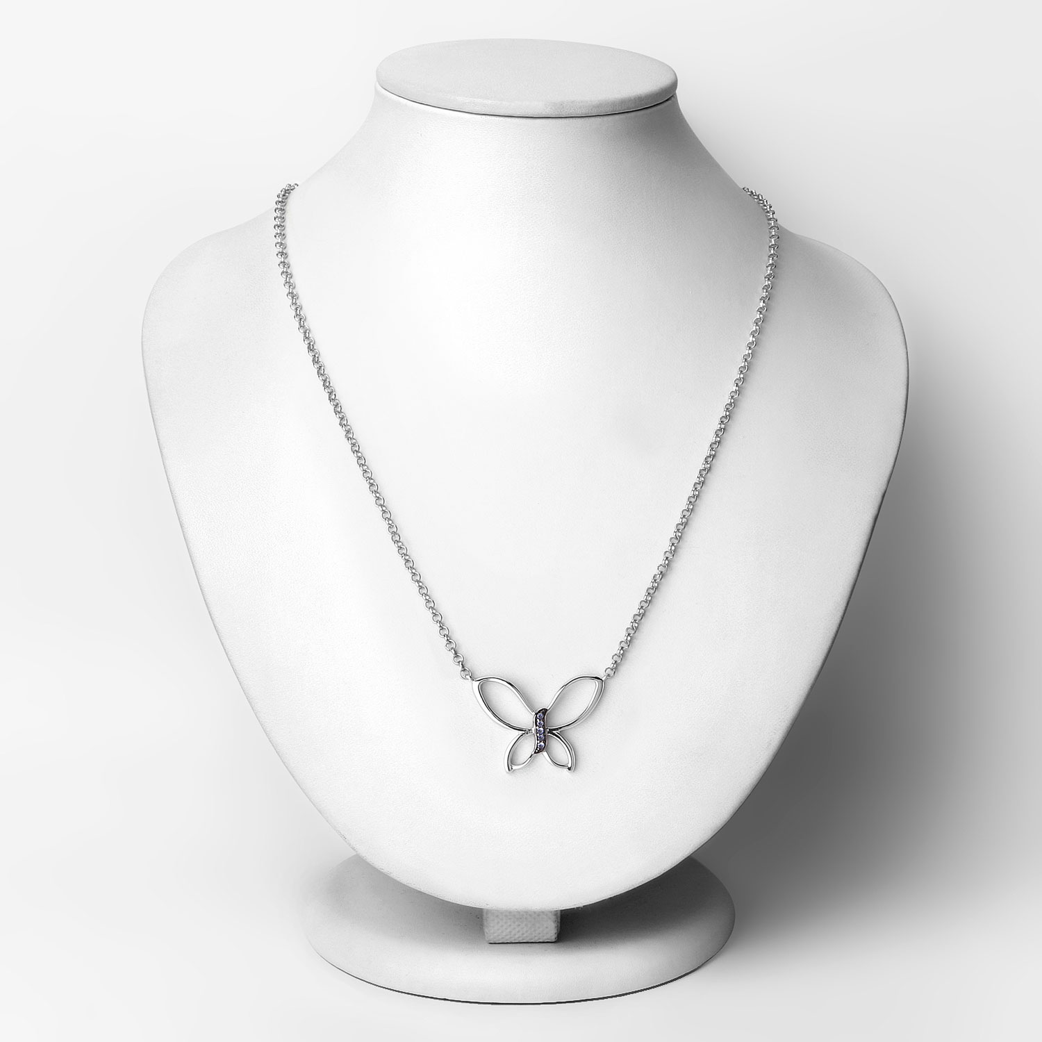 0.10 Carat Genuine Tanzanite .925 Sterling Silver Pendant