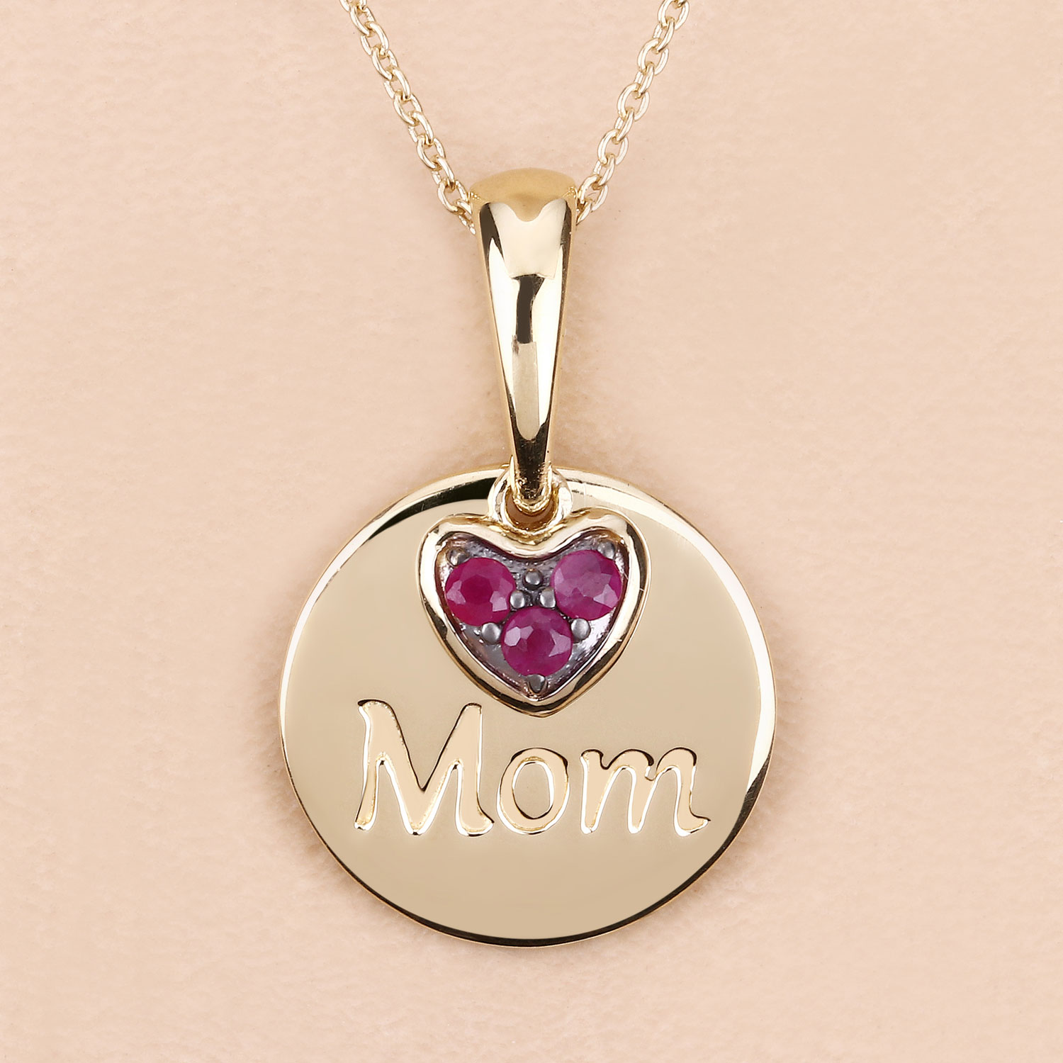 0.20 Carat Genuine Ruby .925 Sterling Silver Pendant