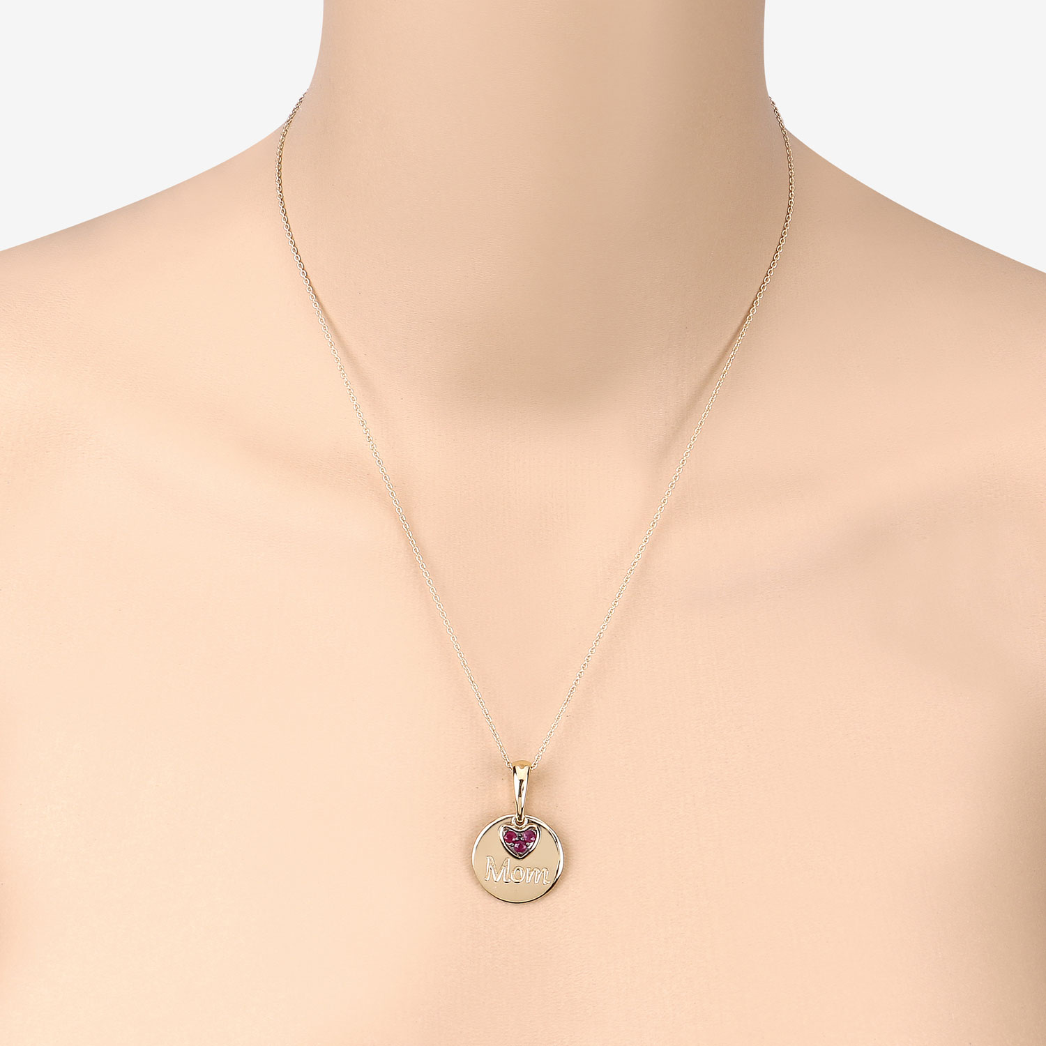 0.20 Carat Genuine Ruby .925 Sterling Silver Pendant